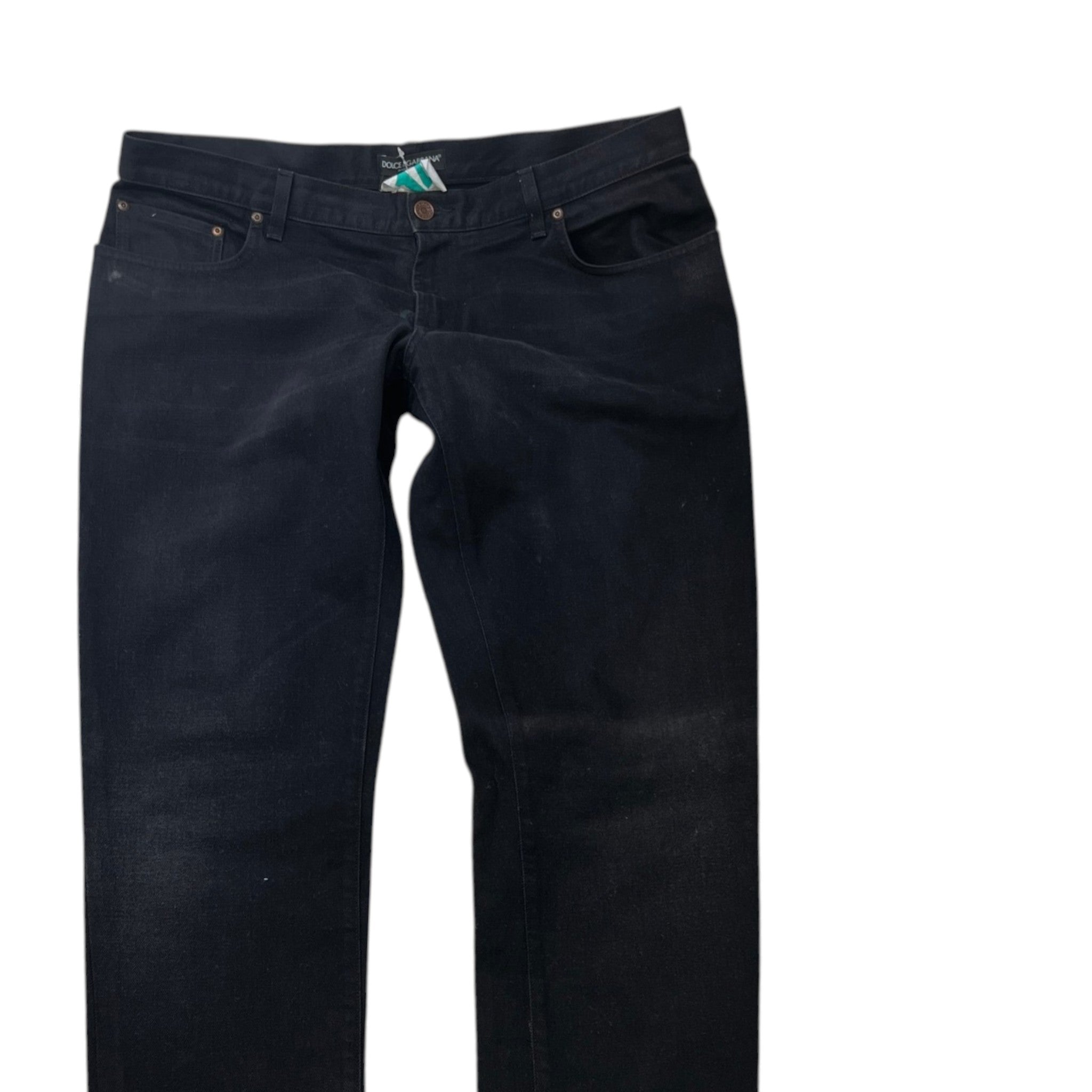 Men's Plaque Logo Jeans Black Size IT 50 / UK 34