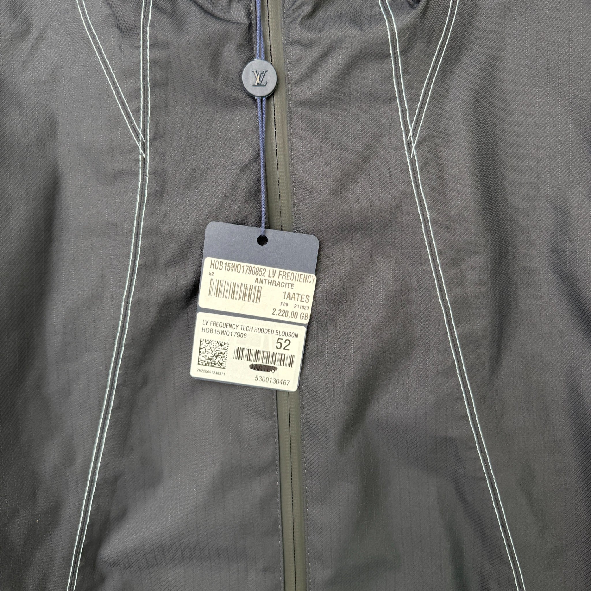 Men's Lv Frequency Technical Hooded Jacket Black Size IT 52 / XL