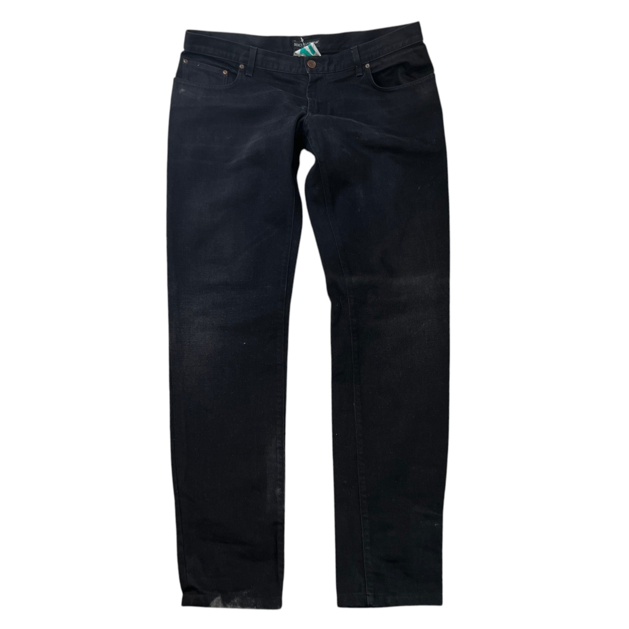 Men's Plaque Logo Jeans Black Size IT 50 / UK 34