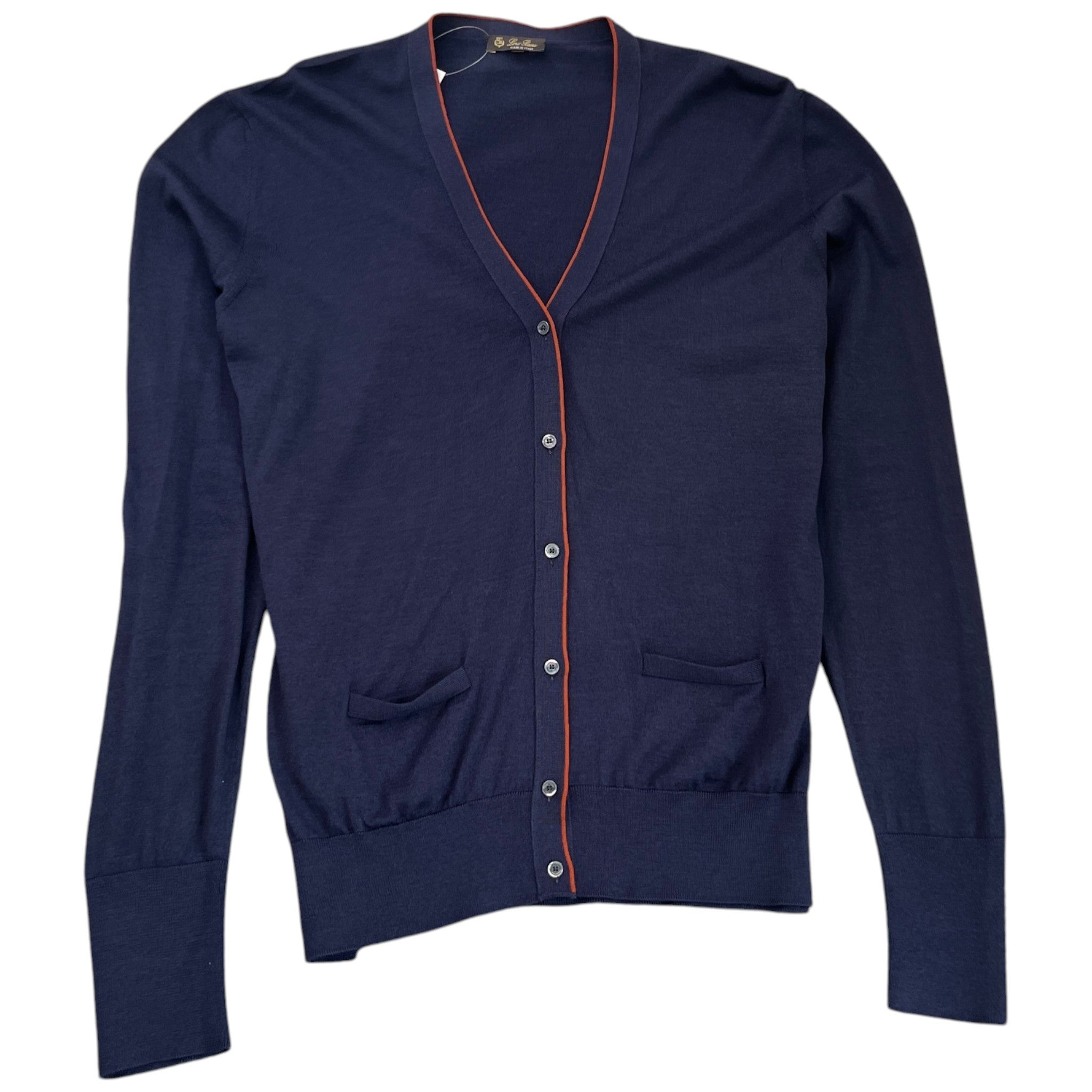 Men's V Neck Cardigan Navy Size IT 52 / UK XL