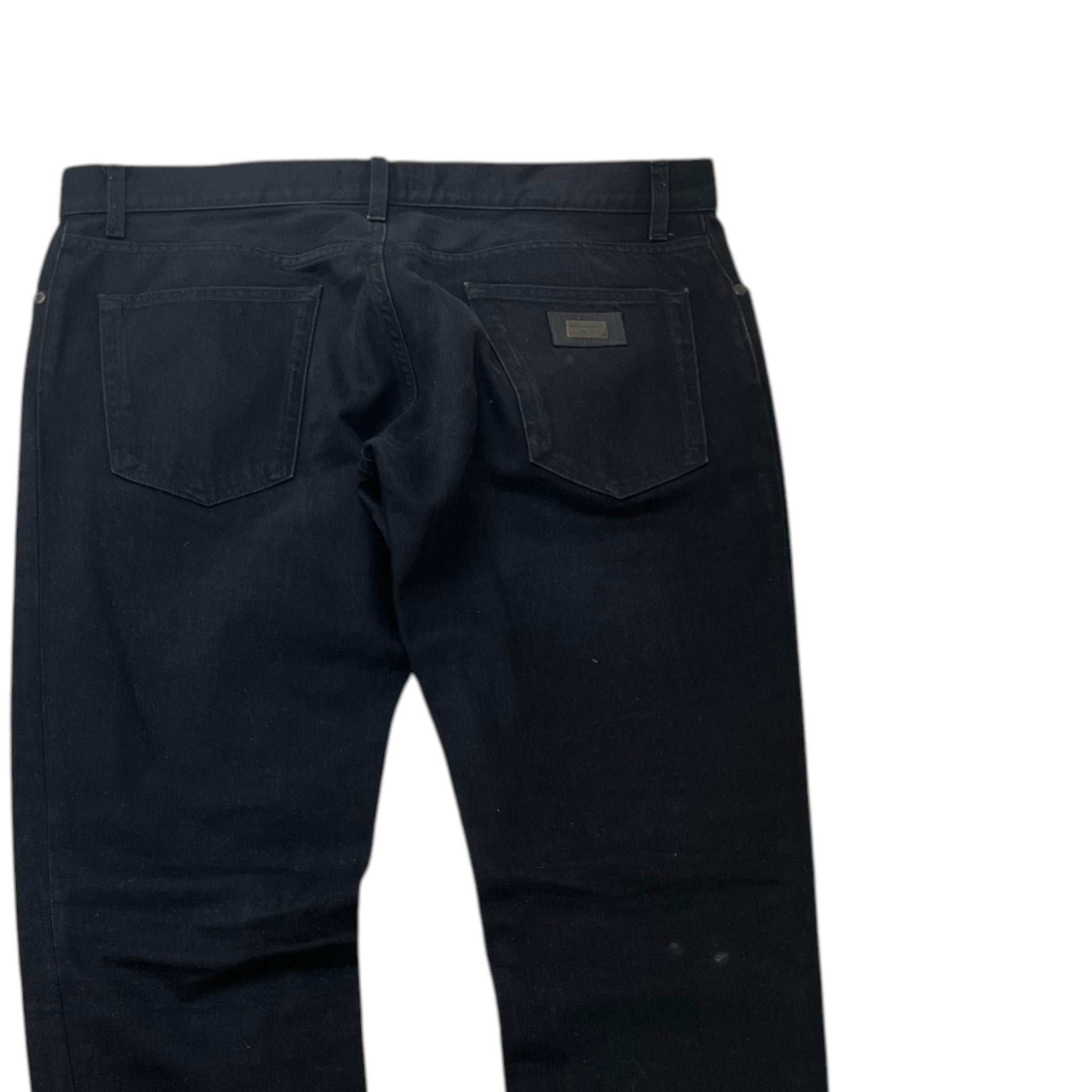 Men's Plaque Logo Jeans Black Size IT 50 / UK 34