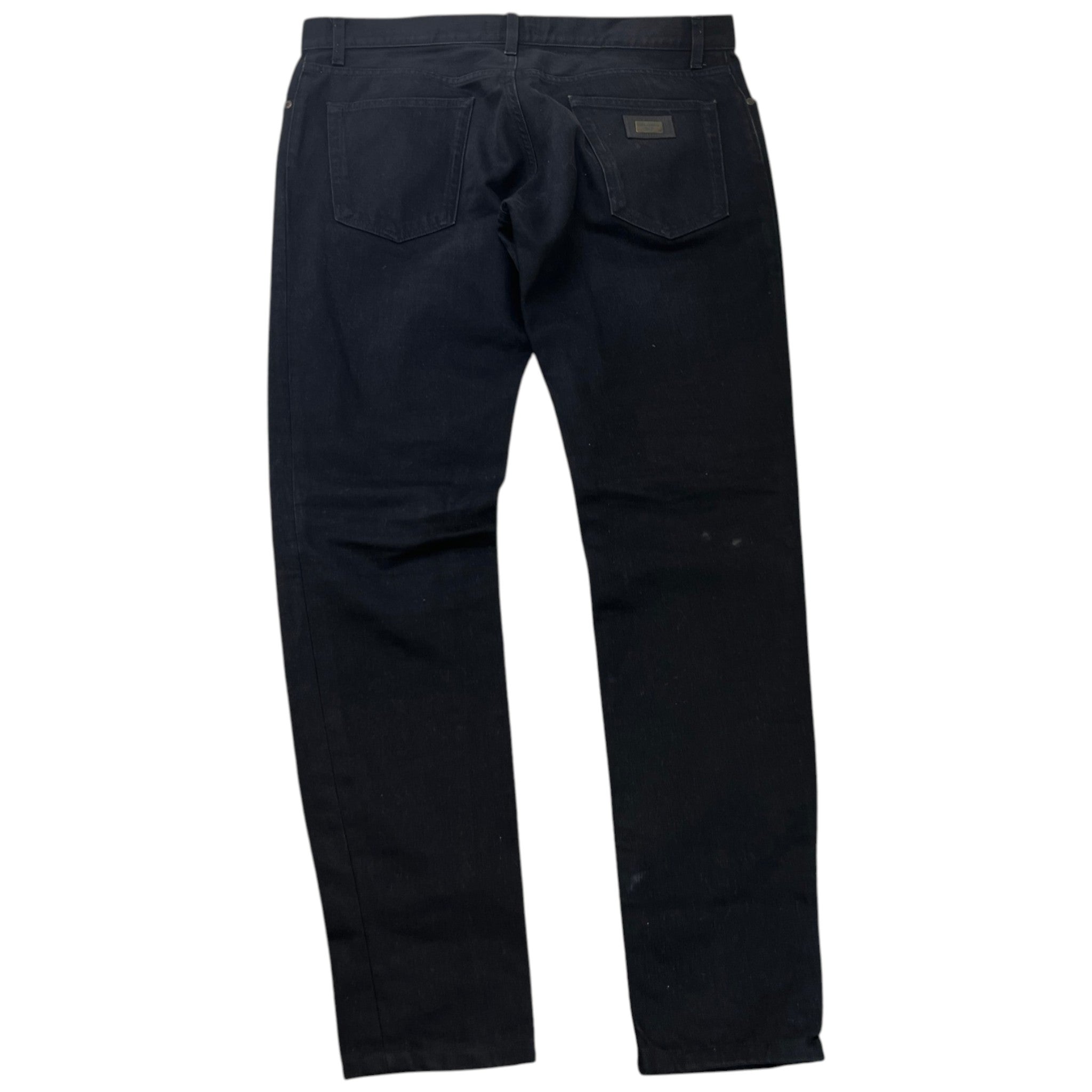 Men's Plaque Logo Jeans Black Size IT 50 / UK 34