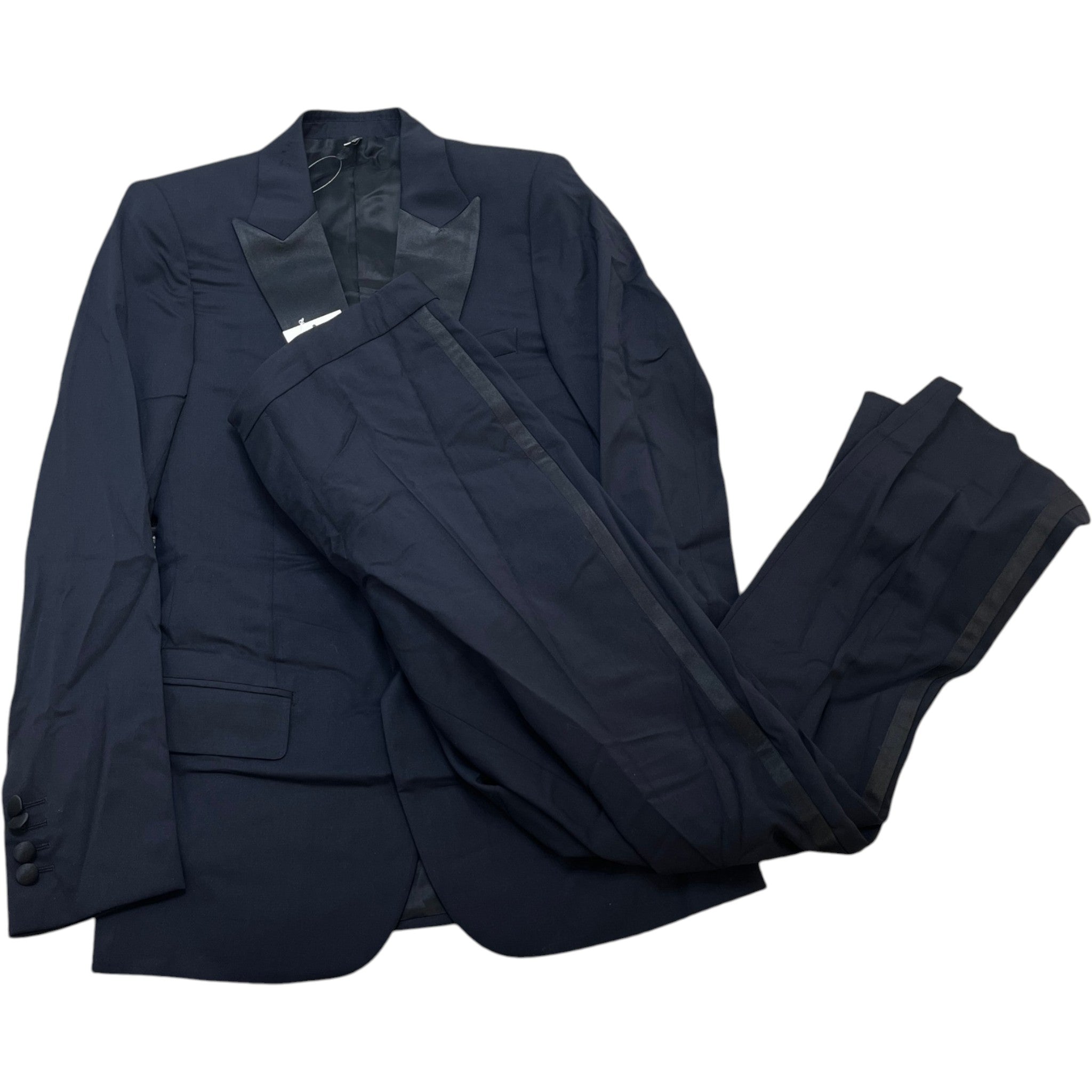 Men's Black Tie Suit Navy Size 44R