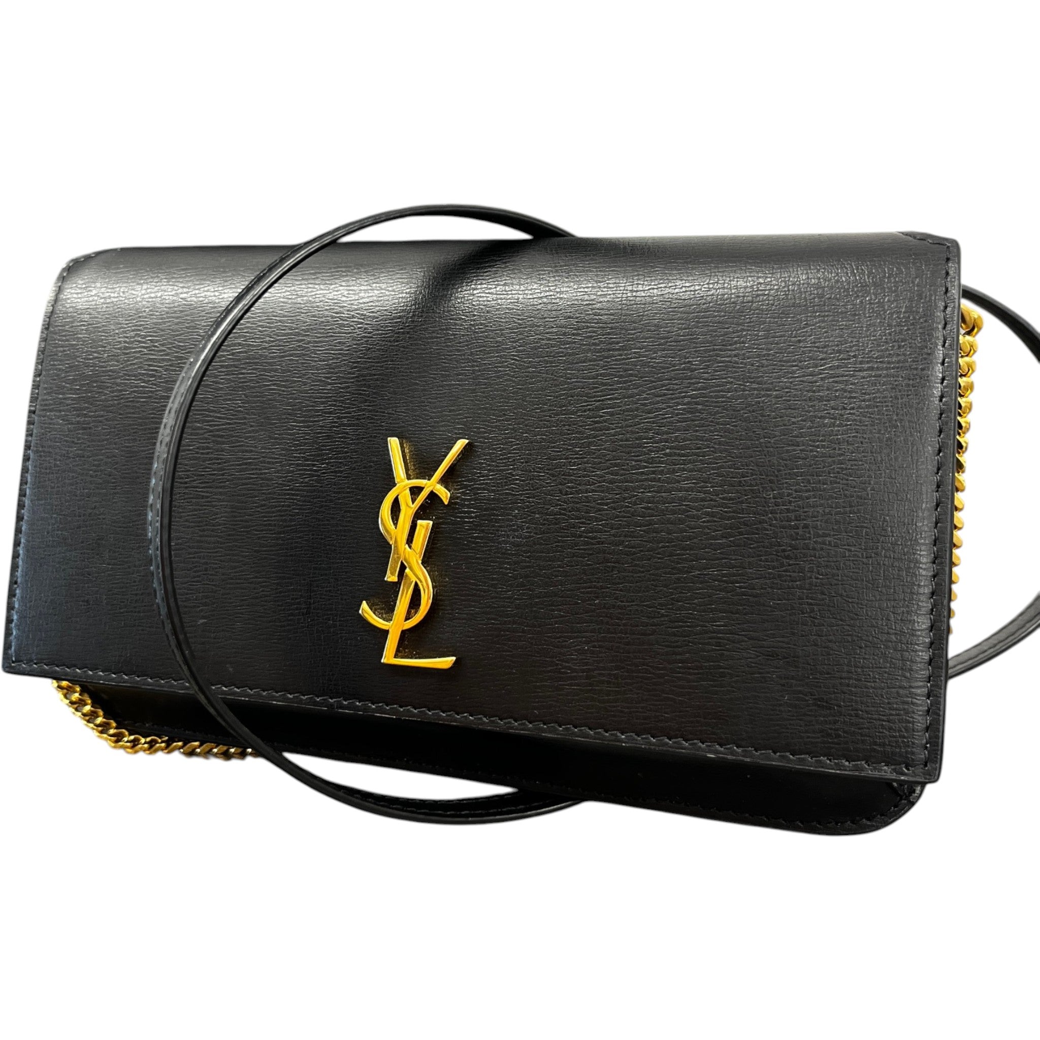 Women's Cassandre Grained Phone Holder Bag Black