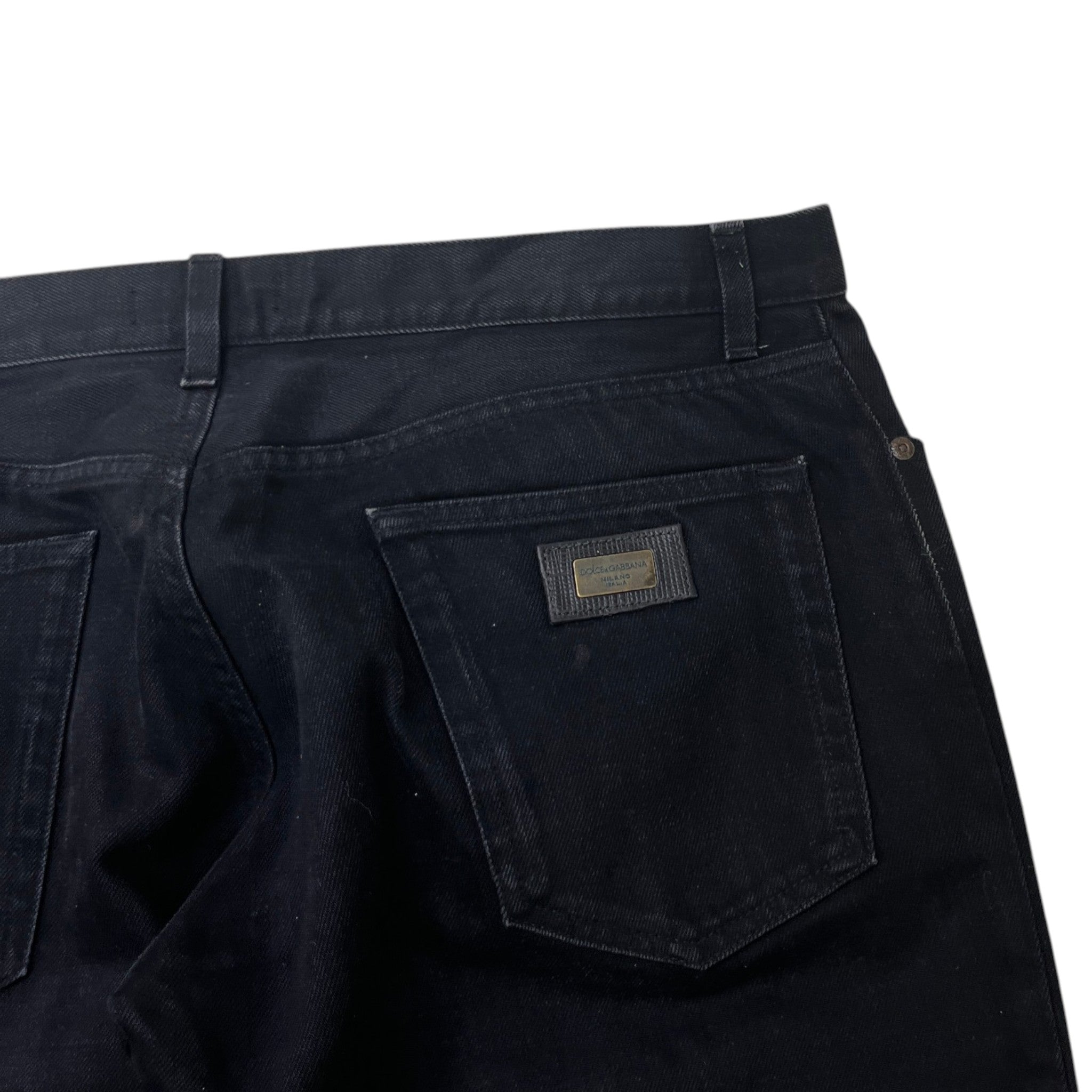 Men's Plaque Logo Jeans Black Size IT 50 / UK 34