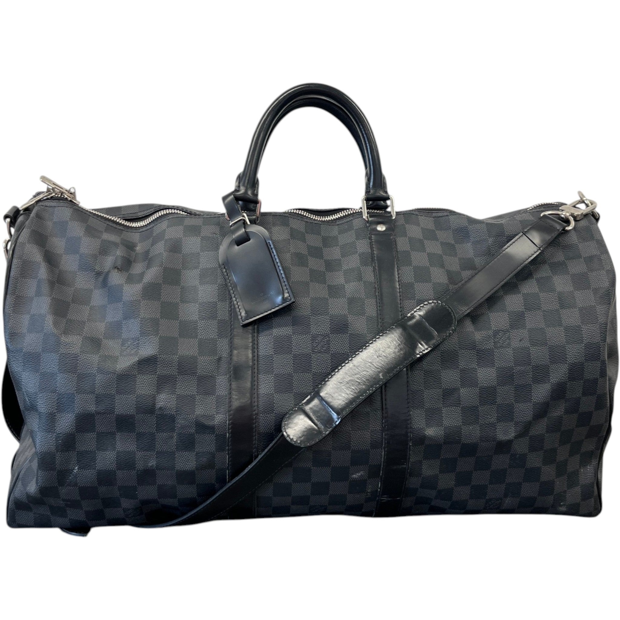 Men's Damier Graphite Keepall Bandoulière 55 Bag Black