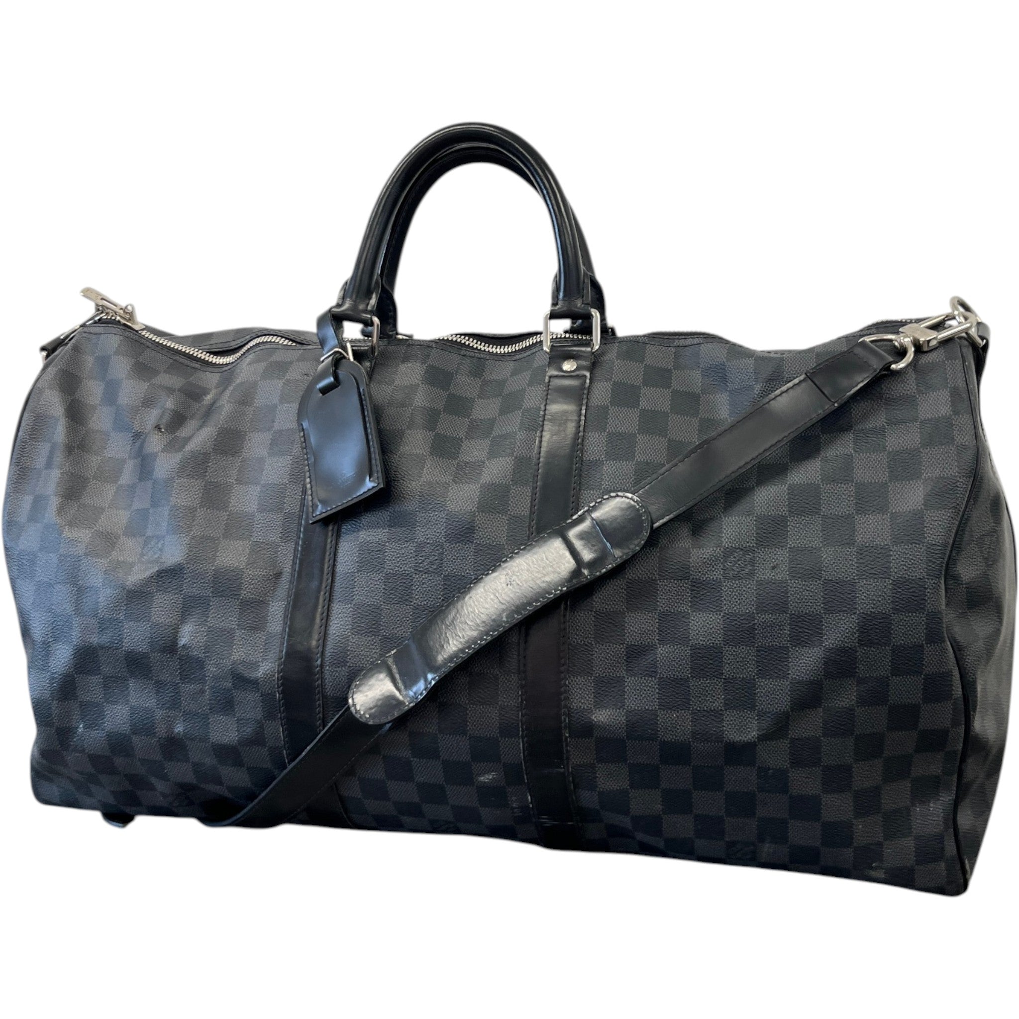 Men's Damier Graphite Keepall Bandoulière 55 Bag Black