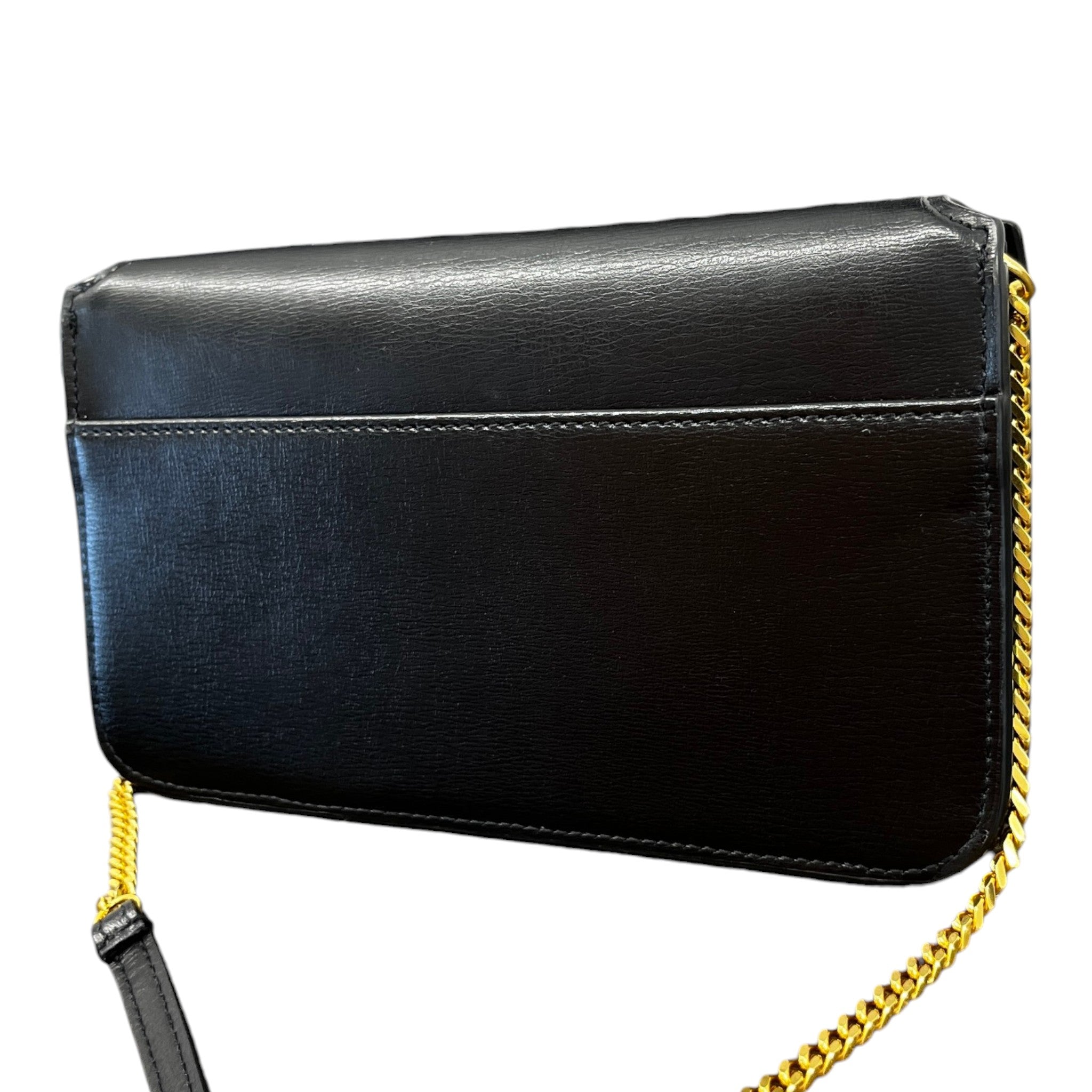 Women's Cassandre Grained Phone Holder Bag Black