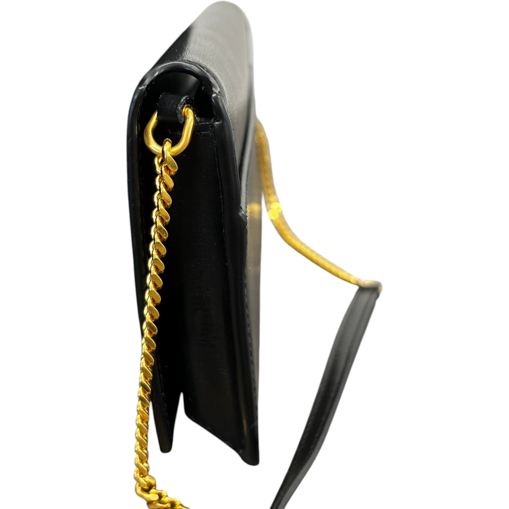 Women's Cassandre Grained Phone Holder Bag Black