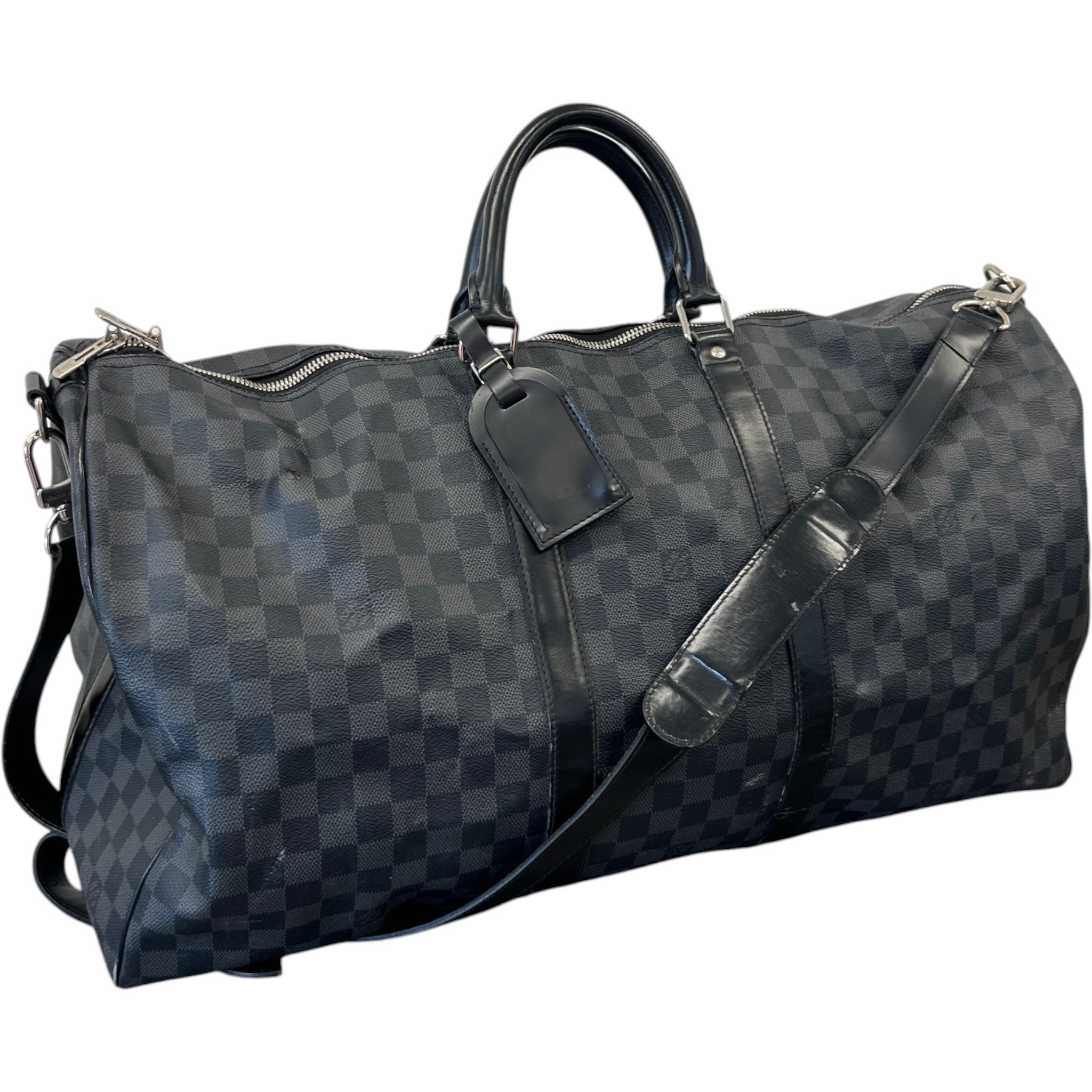 Men's Damier Graphite Keepall Bandoulière 55 Bag Black
