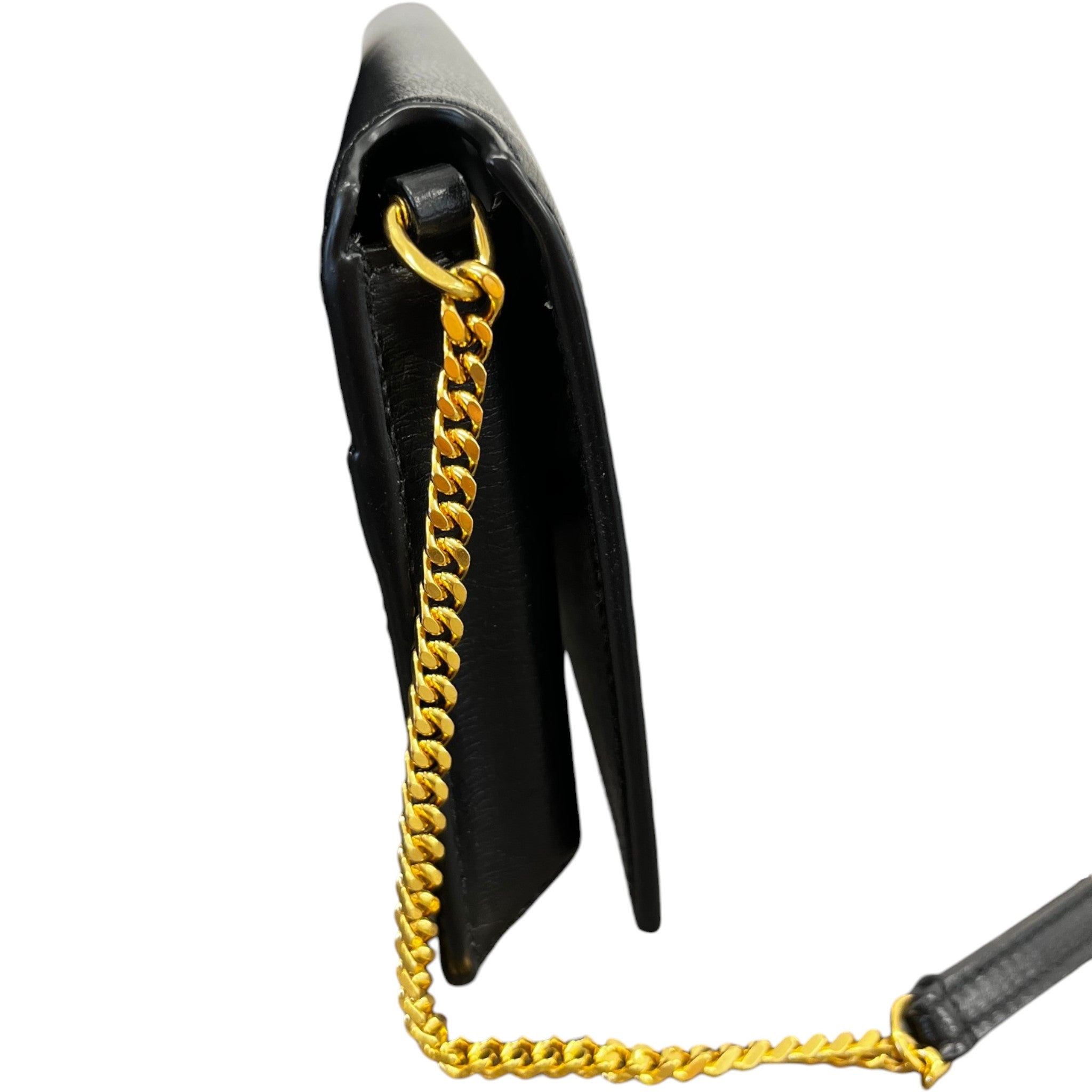 Women's Cassandre Grained Phone Holder Bag Black
