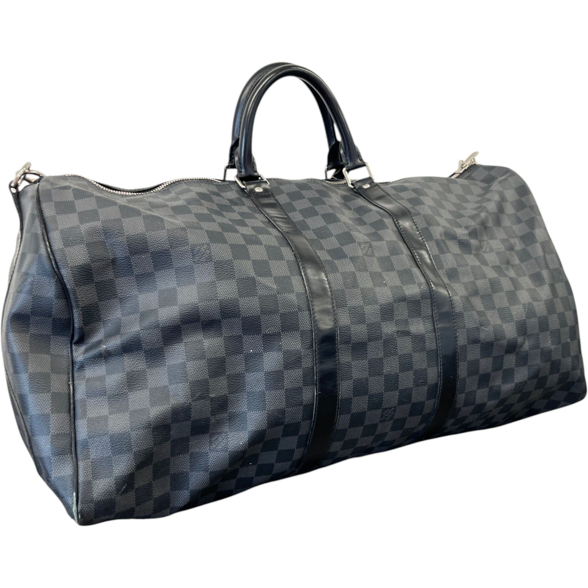 Men's Damier Graphite Keepall Bandoulière 55 Bag Black