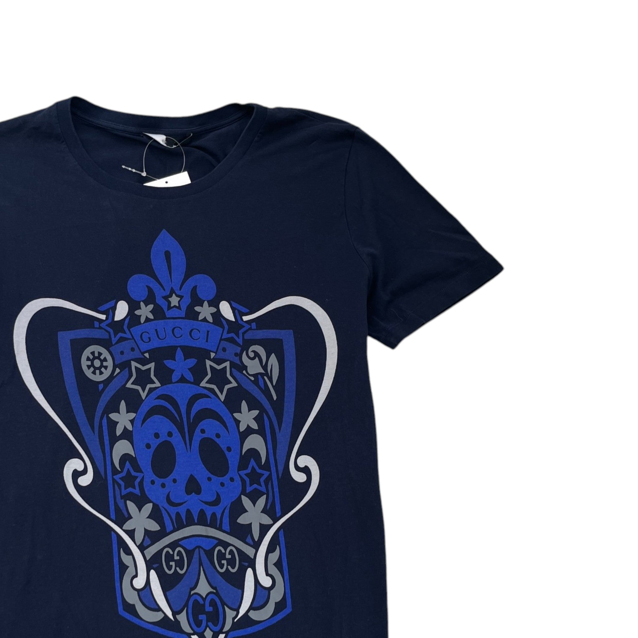 Men's Logo Print T-Shirt Navy Size L