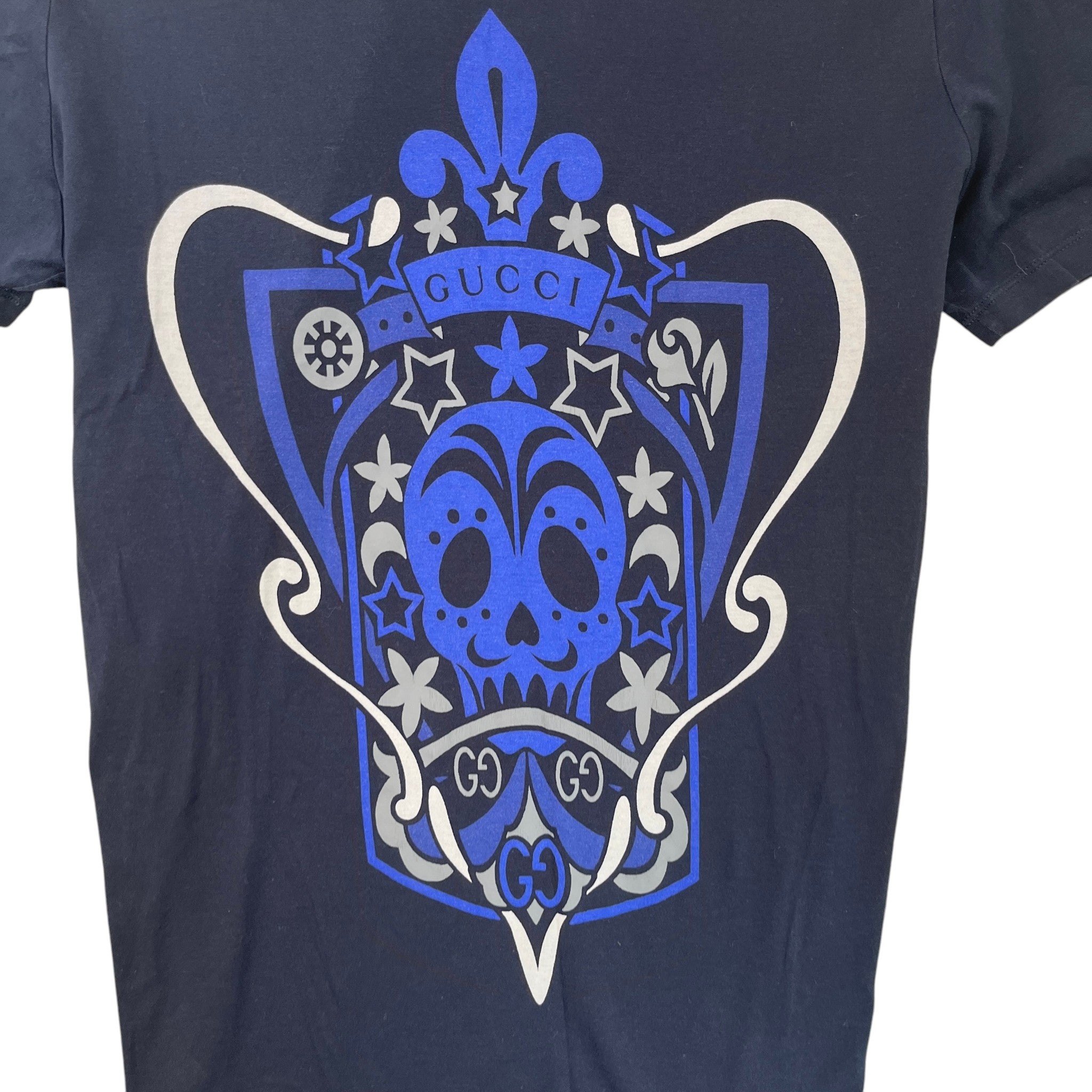 Men's Logo Print T-Shirt Navy Size L