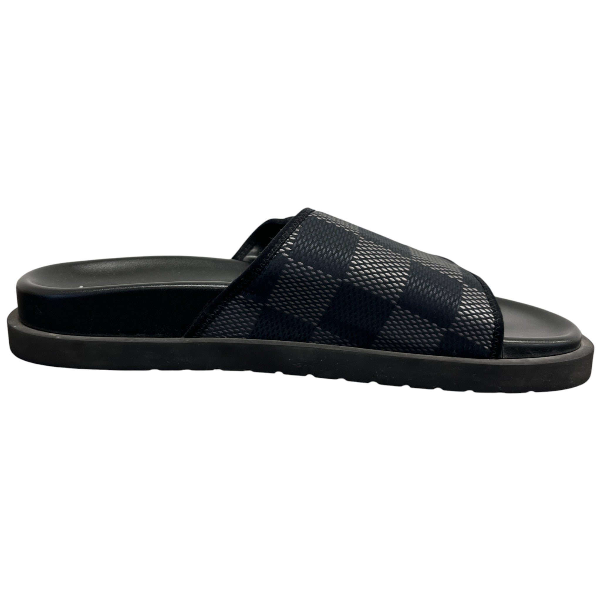 Men's Damier Miami Mule Slides Black Size EU 44 / UK 10