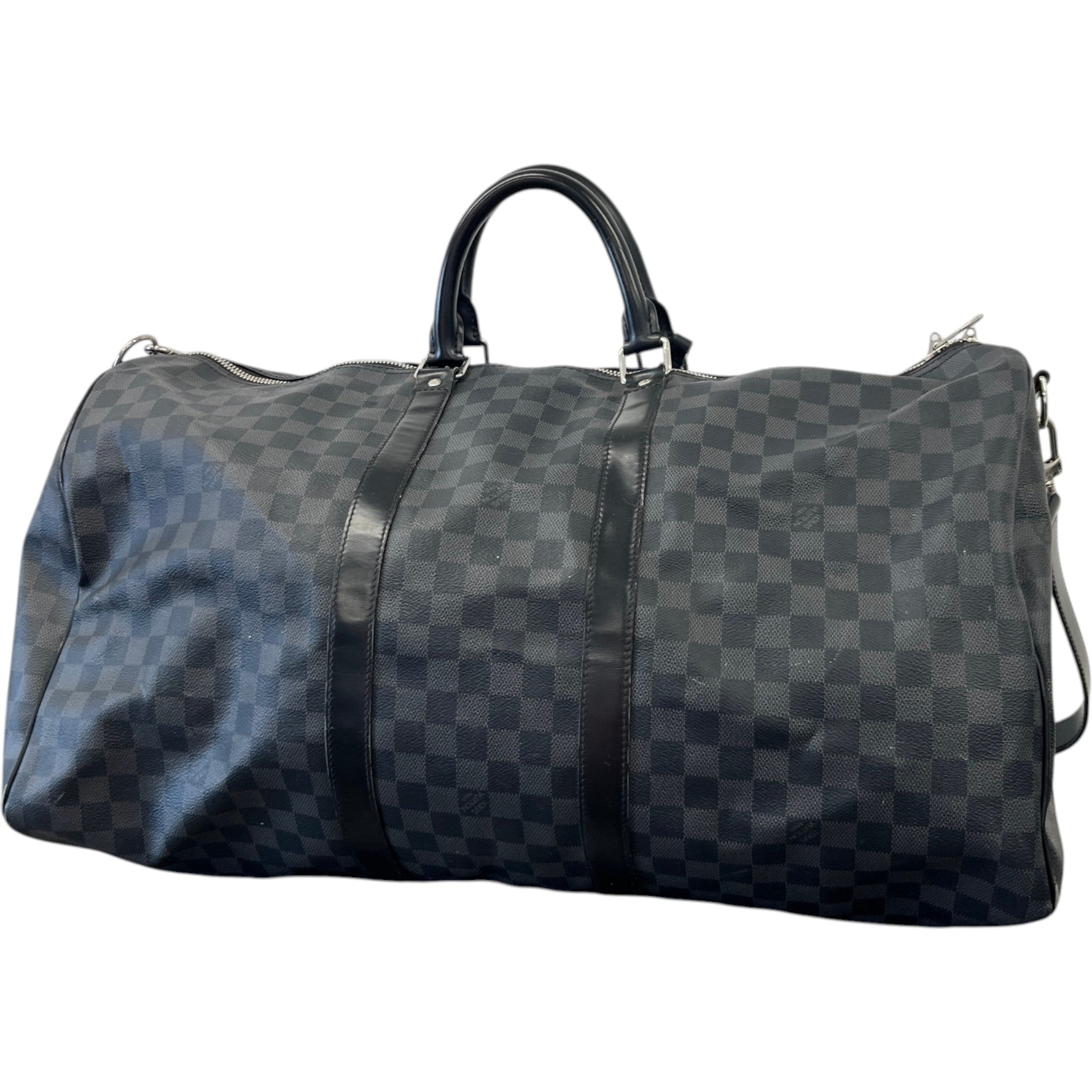 Men's Damier Graphite Keepall Bandoulière 55 Bag Black