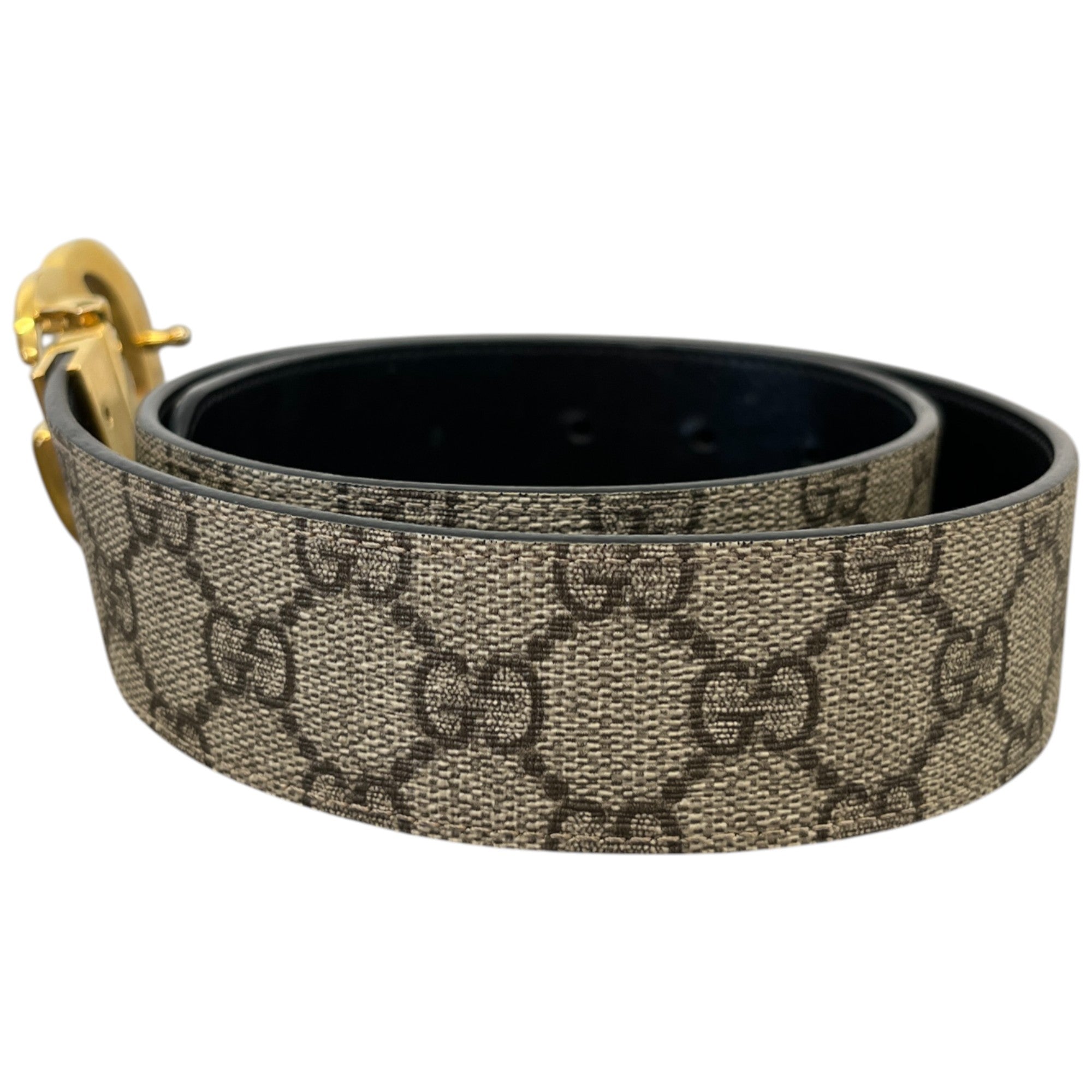 Women's Gg Supreme Reversible Buckle Belt Beige Size 80CM / UK 8