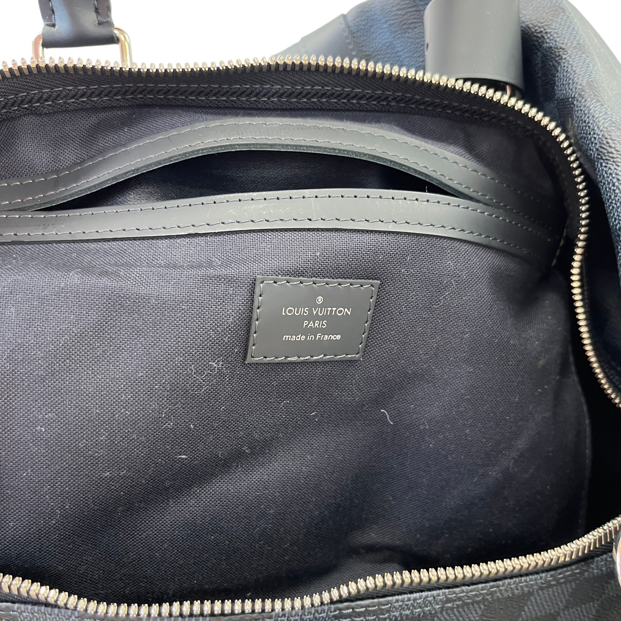 Men's Damier Colbalt Keepall 55 Bag Navy