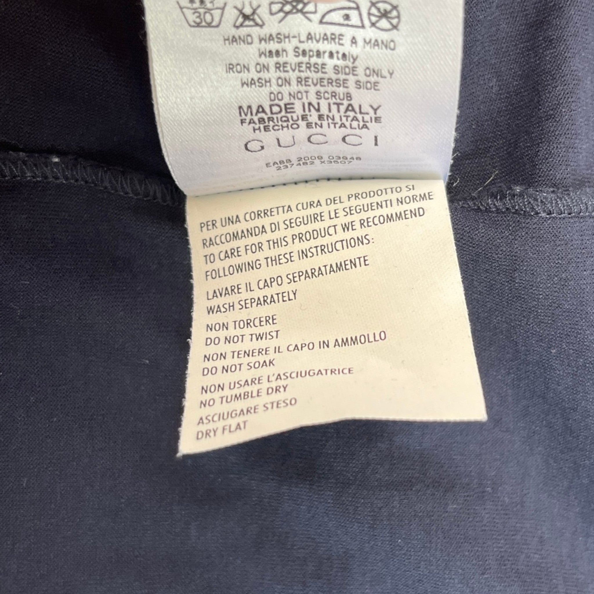 Men's Logo Print T-Shirt Navy Size L