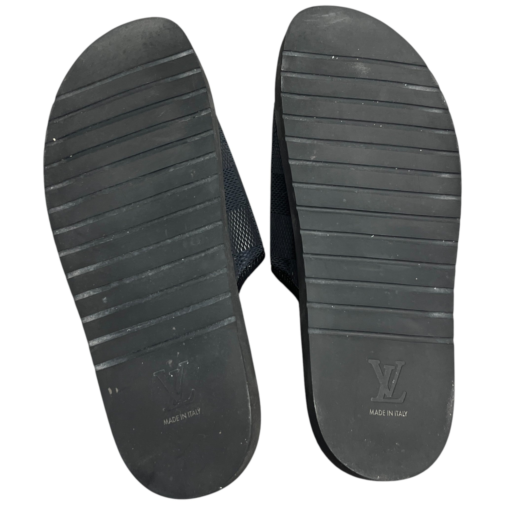 Men's Damier Miami Mule Slides Black Size EU 44 / UK 10