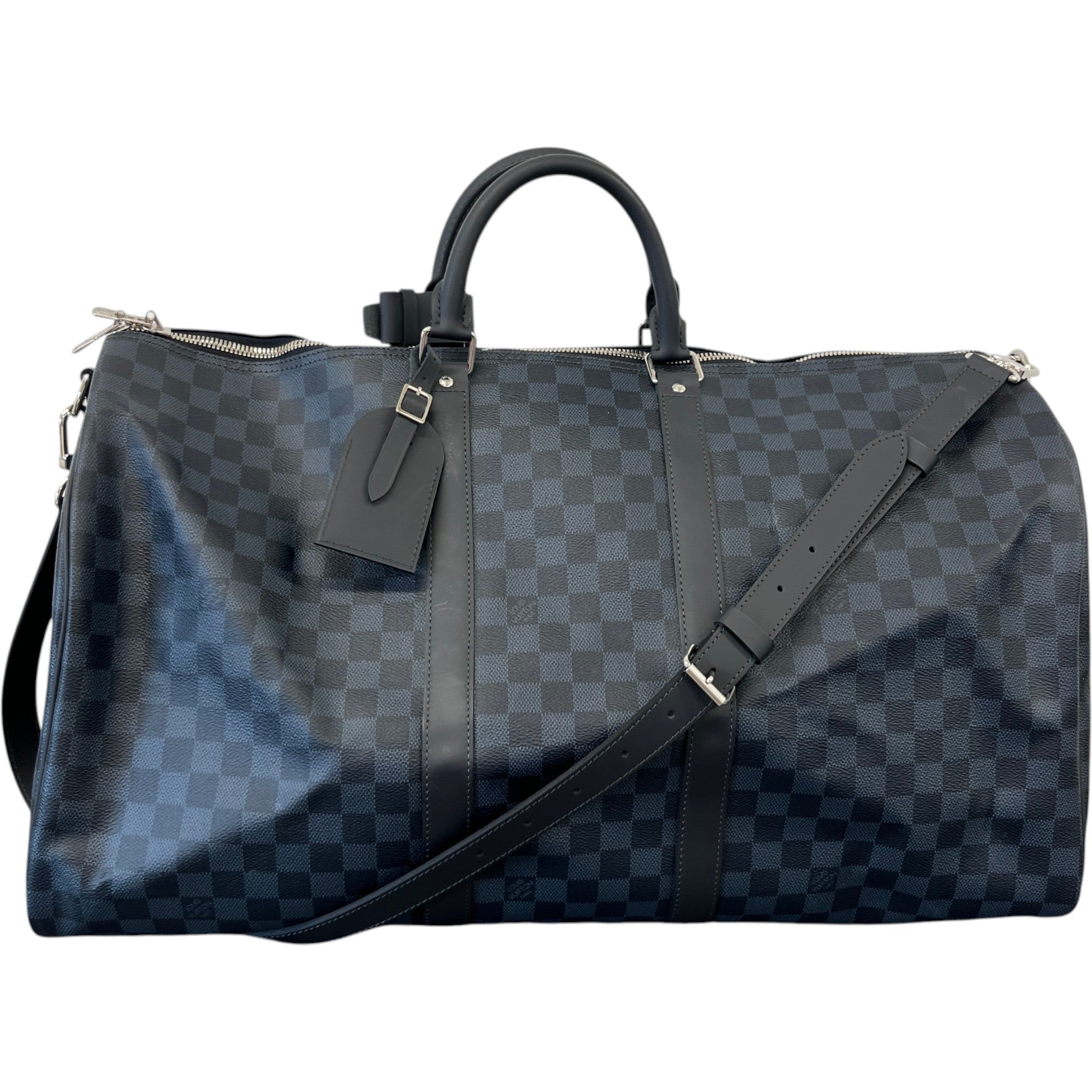 Men's Damier Colbalt Keepall 55 Bag Navy