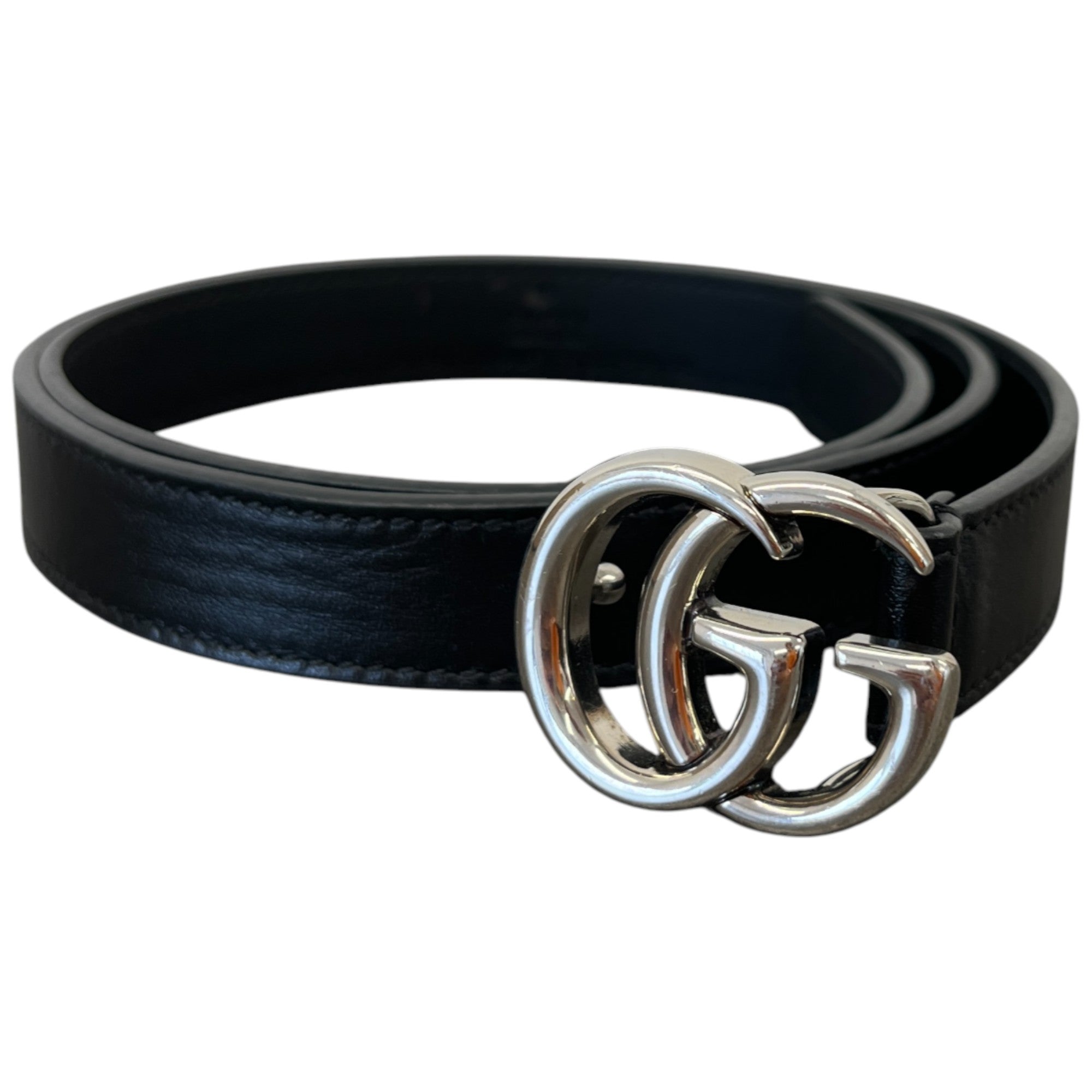 Women's Gg Mini Buckle Belt Black Size 75CM / UK 6