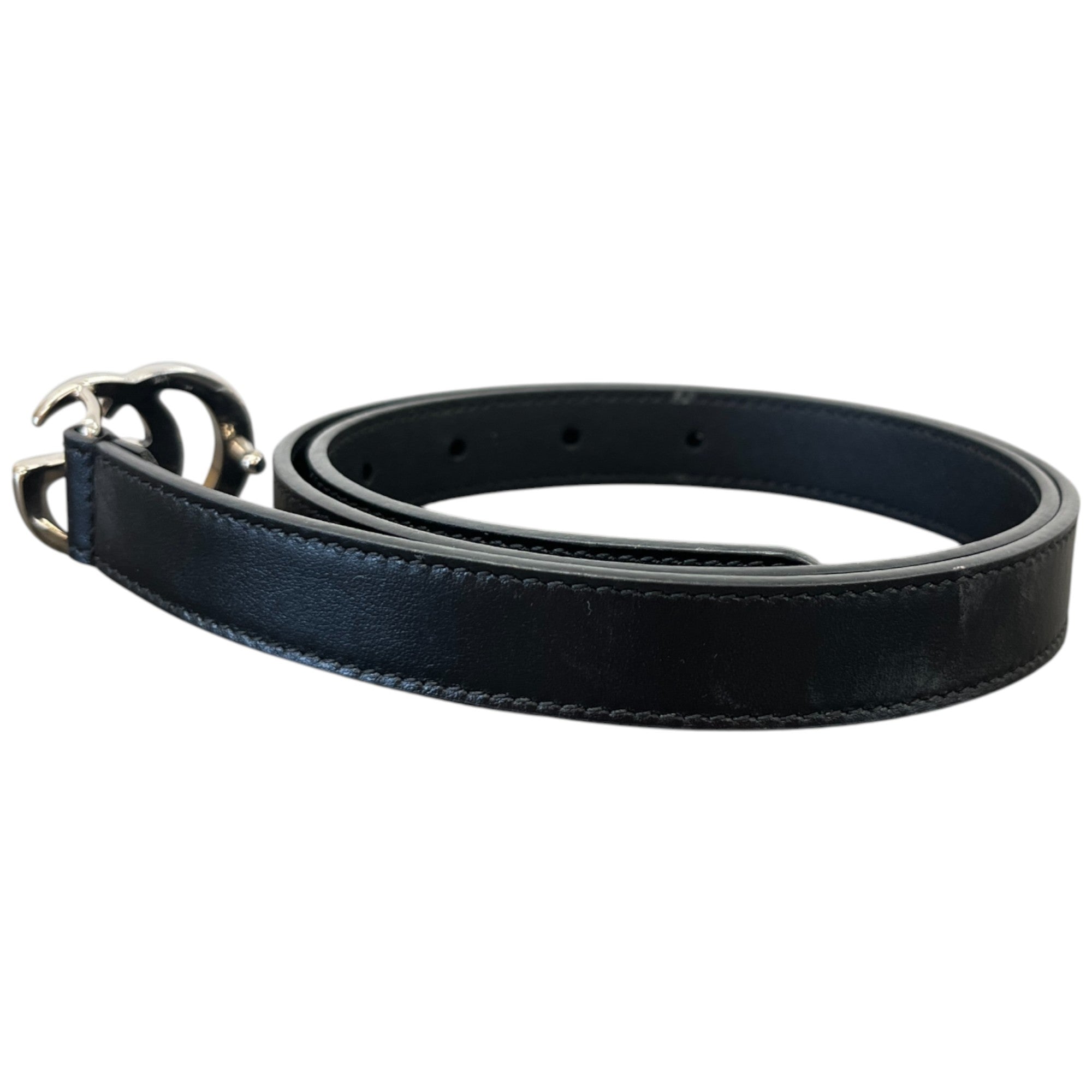 Women's Gg Mini Buckle Belt Black Size 75CM / UK 6