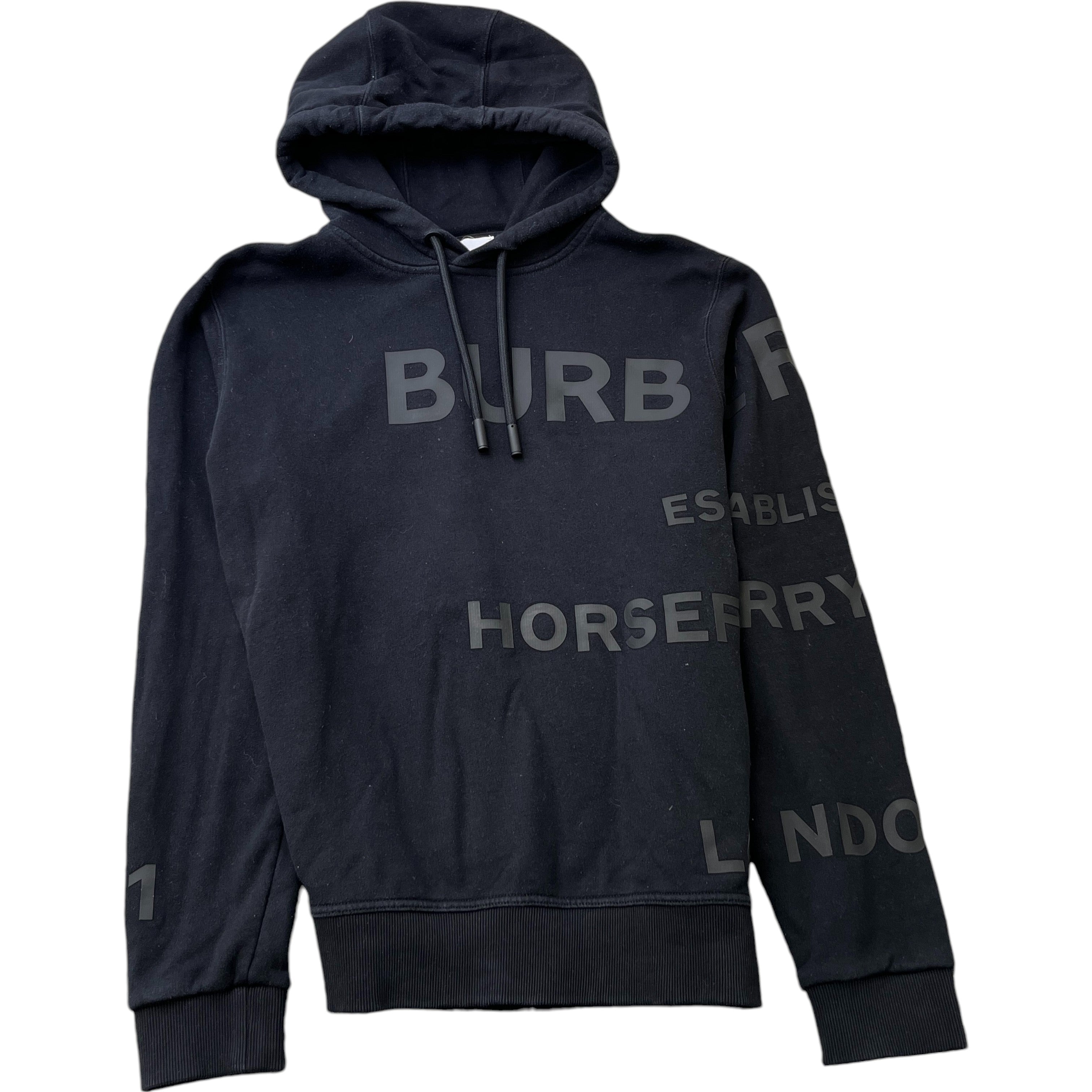 Men's Horseferry Print Hoodie Black Size S