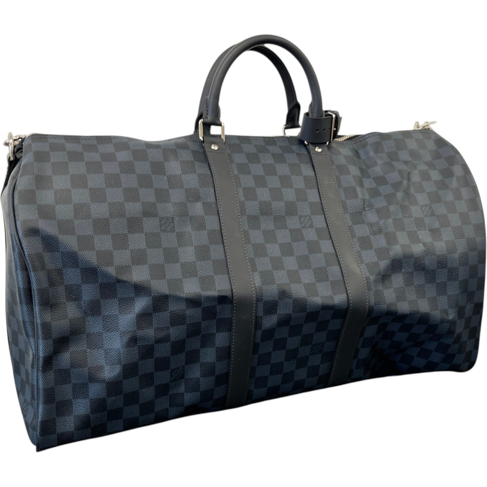 Men's Damier Colbalt Keepall 55 Bag Navy