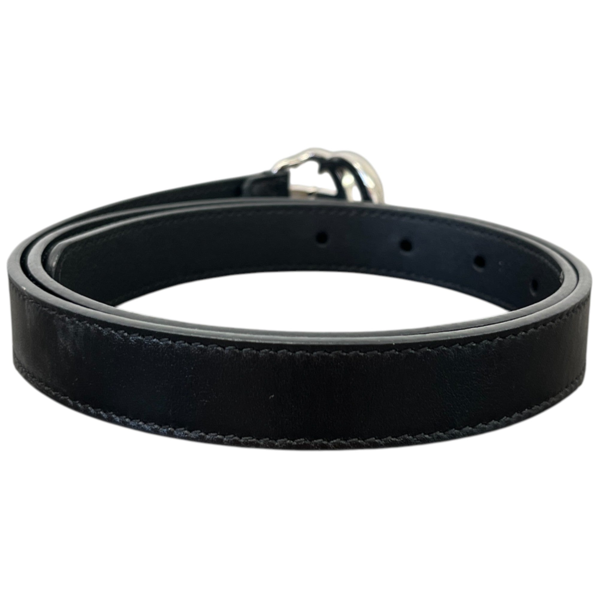 Women's Gg Mini Buckle Belt Black Size 75CM / UK 6