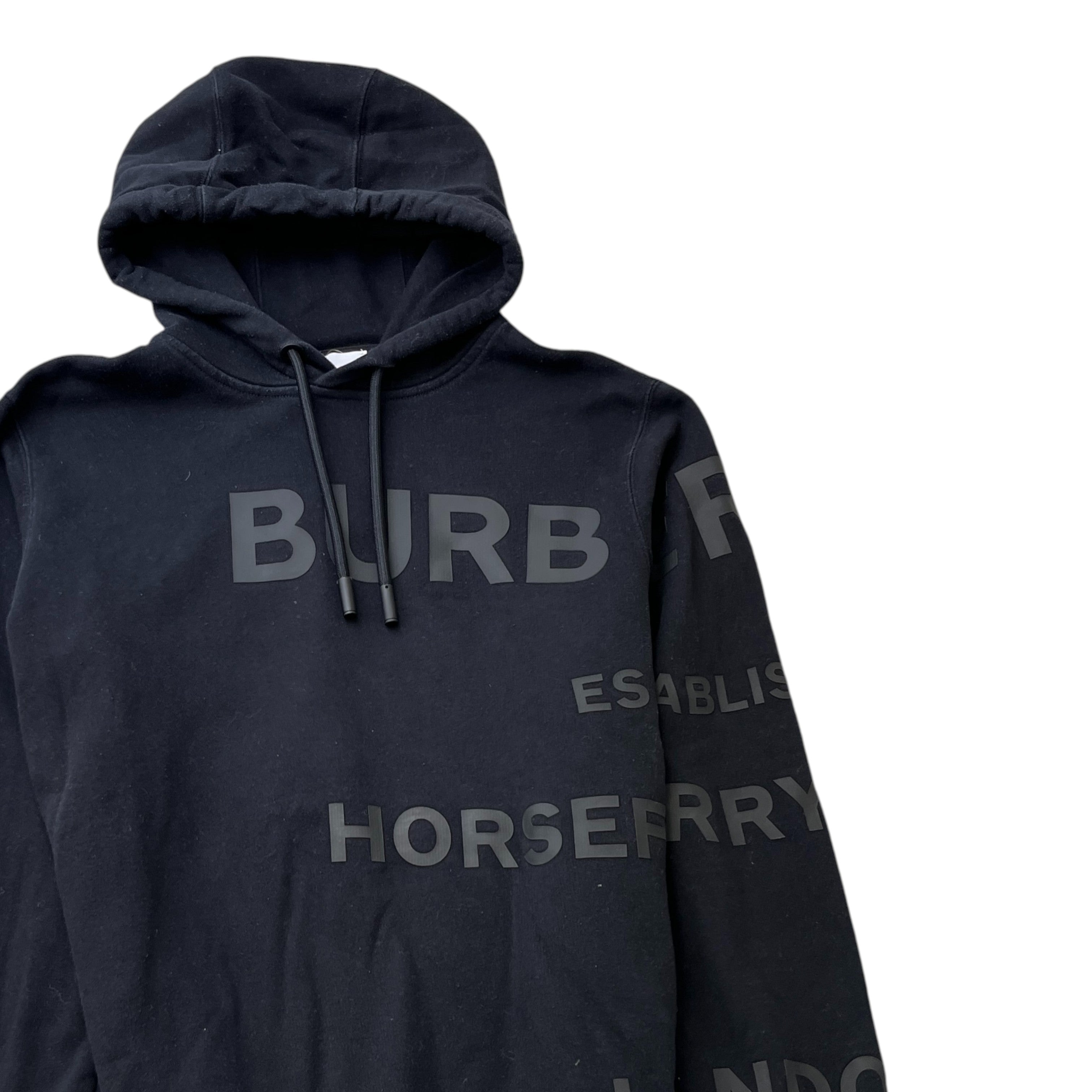 Men's Horseferry Print Hoodie Black Size S