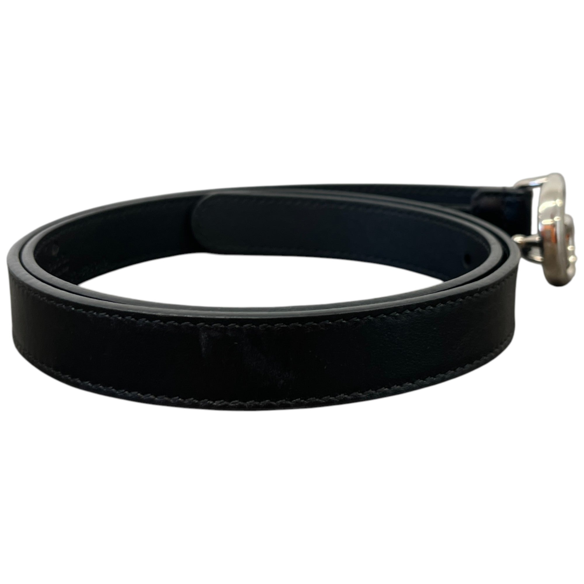 Women's Gg Mini Buckle Belt Black Size 75CM / UK 6