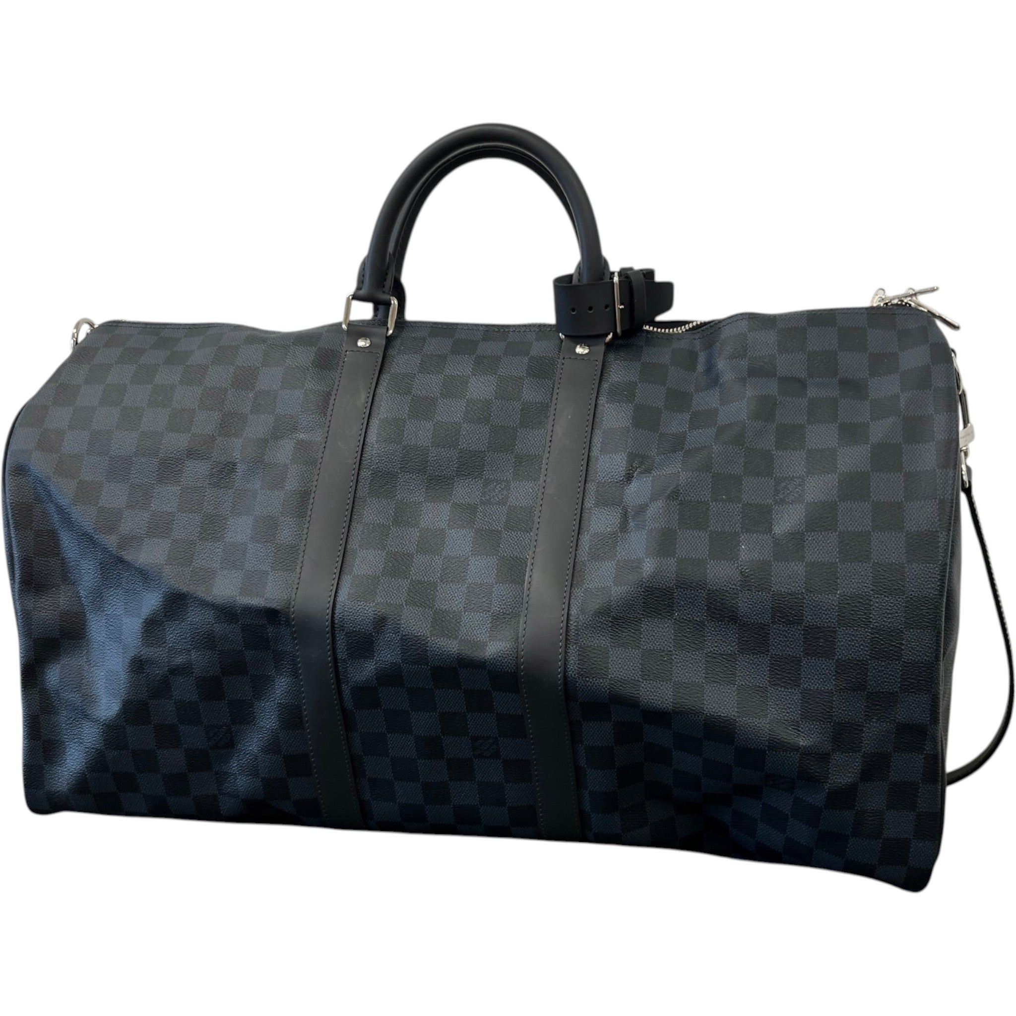 Men's Damier Colbalt Keepall 55 Bag Navy