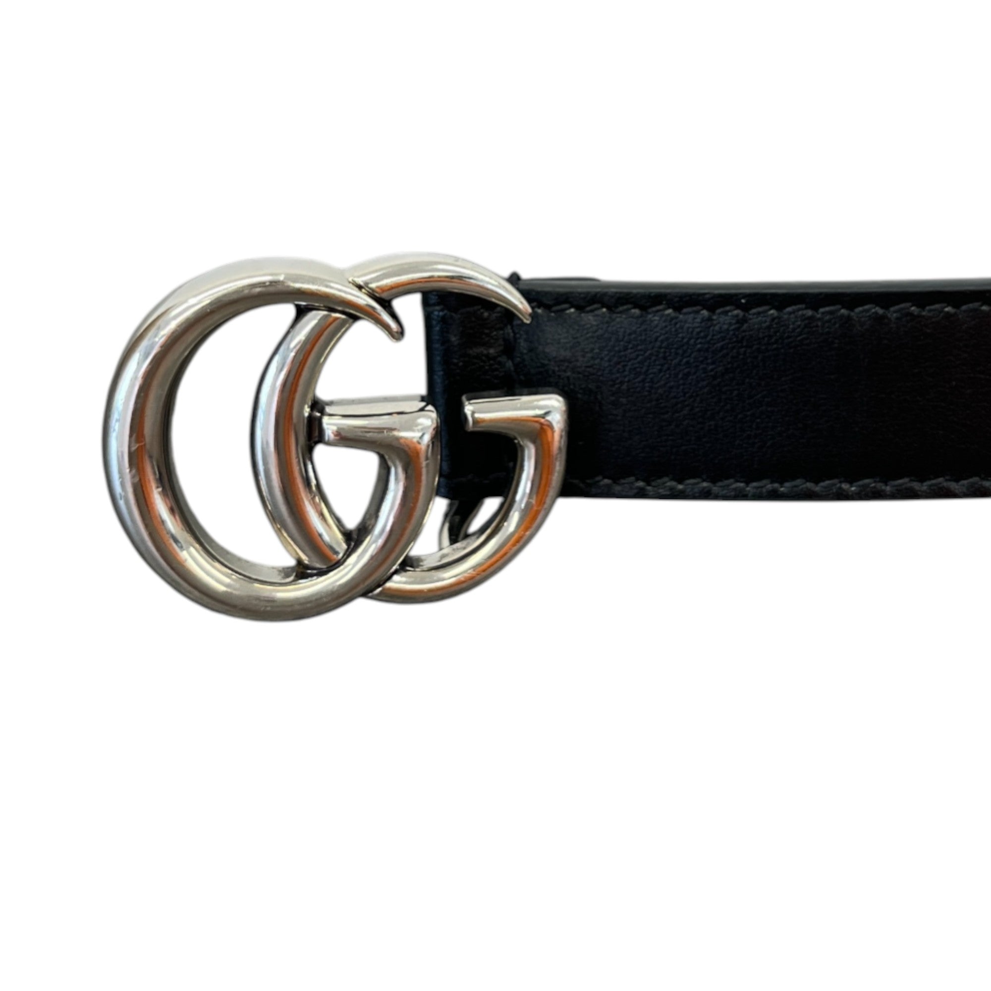 Women's Gg Mini Buckle Belt Black Size 75CM / UK 6