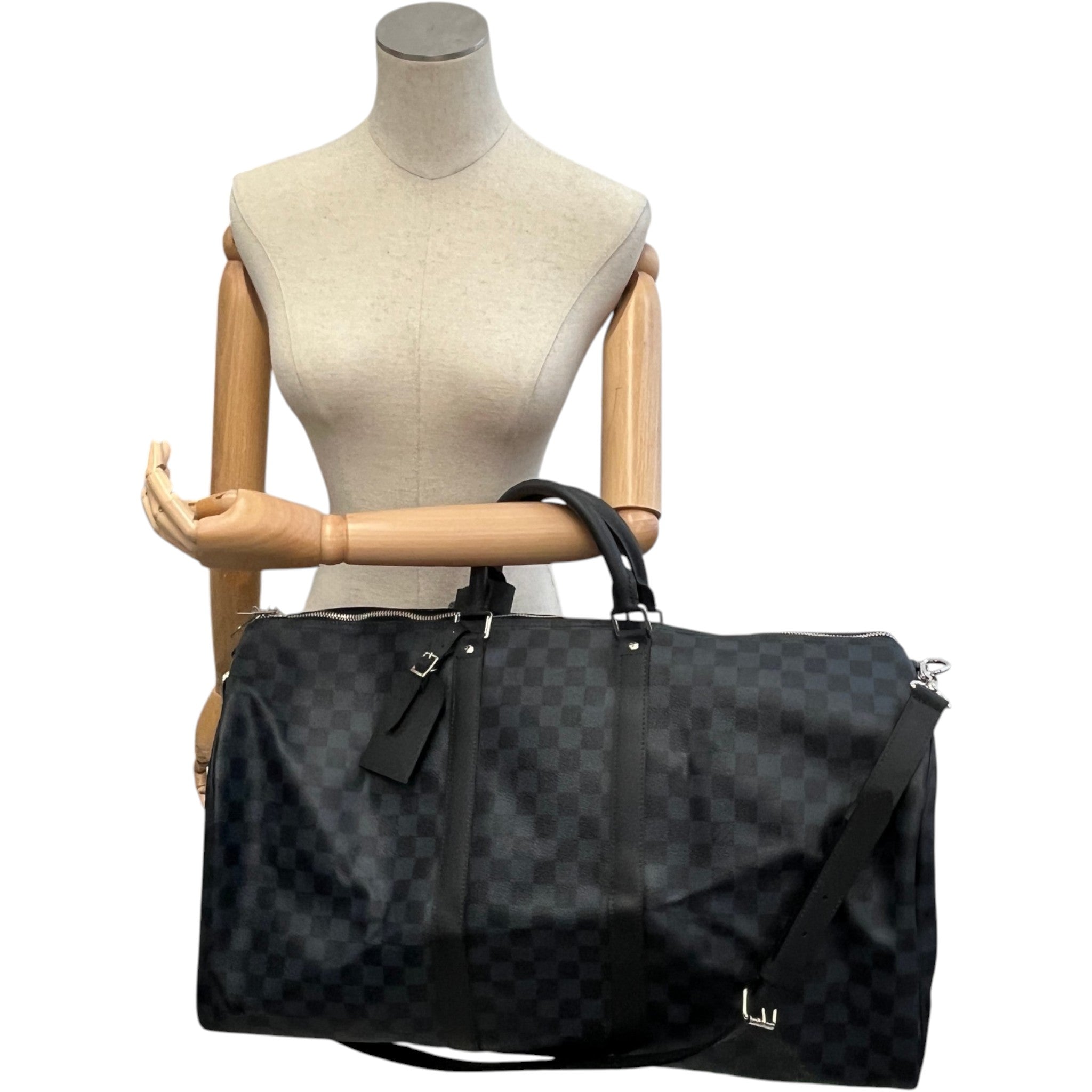 Men's Damier Colbalt Keepall 55 Bag Navy