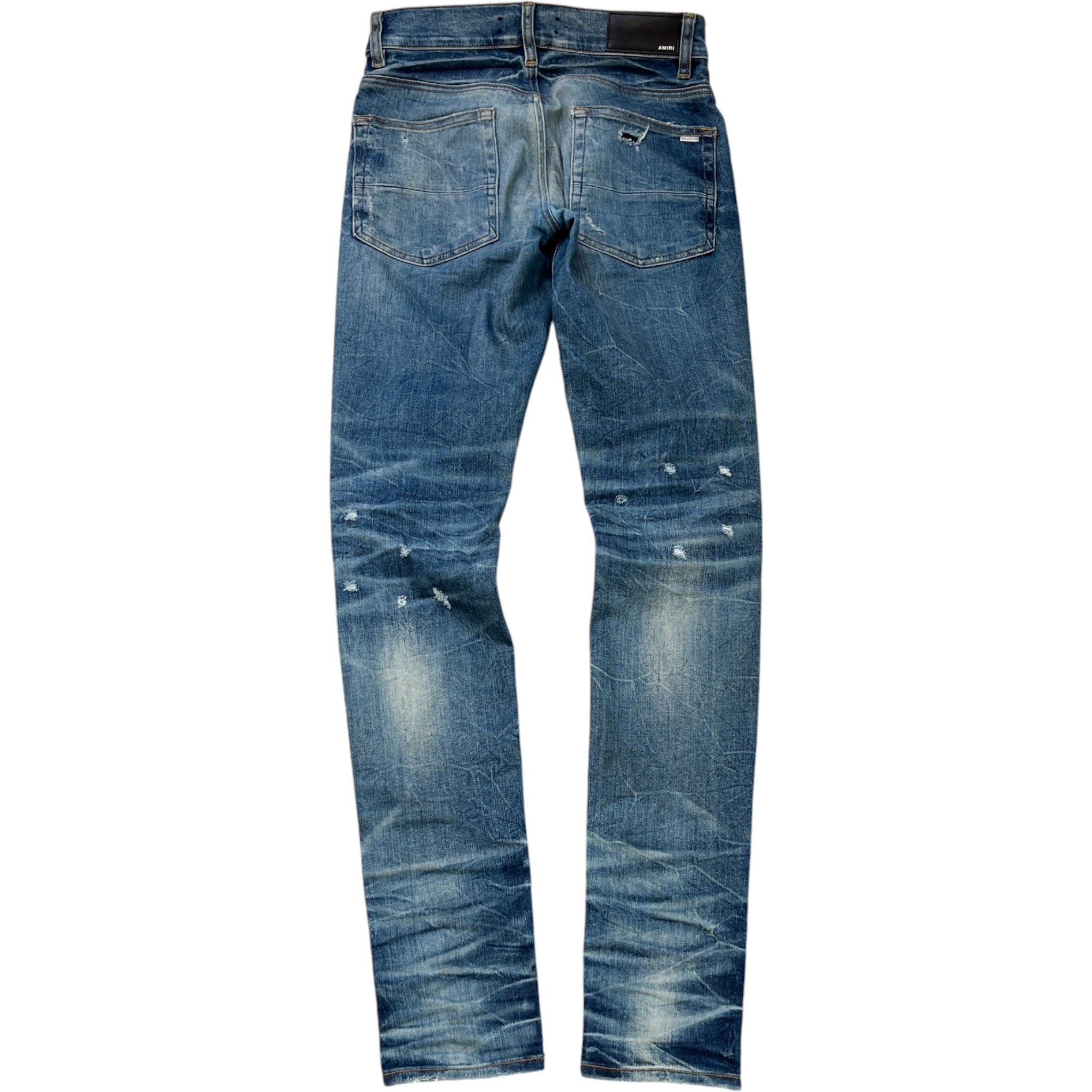 Men's Distressed Skinny Jeans Blue Size Waist 28"