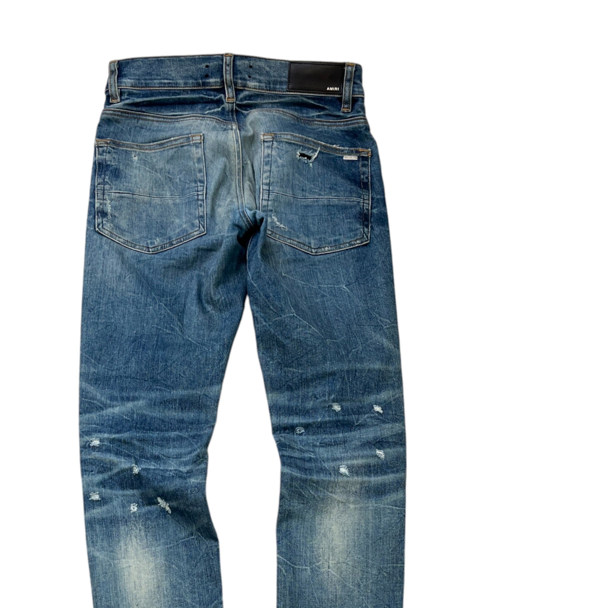 Men's Distressed Skinny Jeans Blue Size Waist 28"