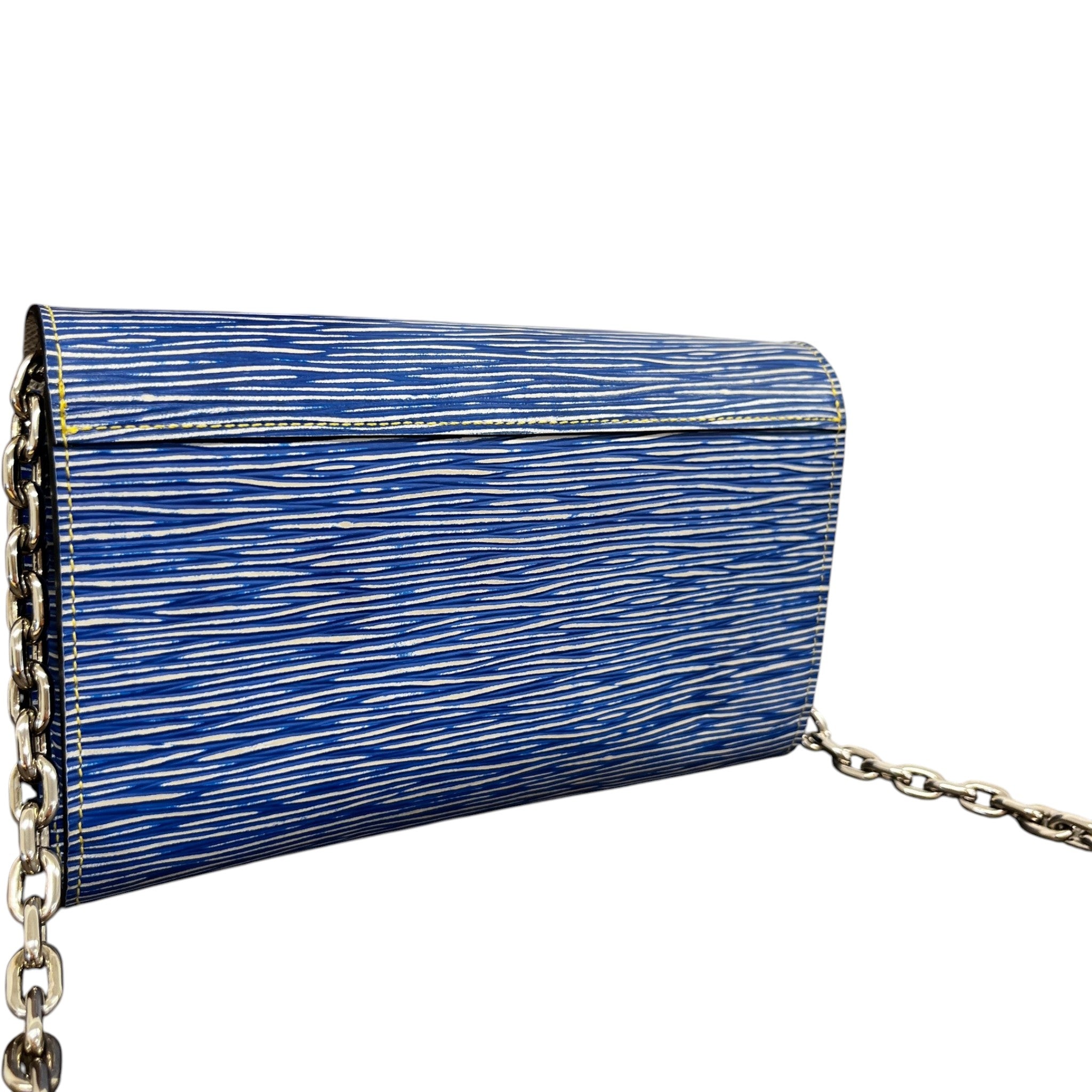 Women's Epi Twist Wallet On Chain Bag Blue
