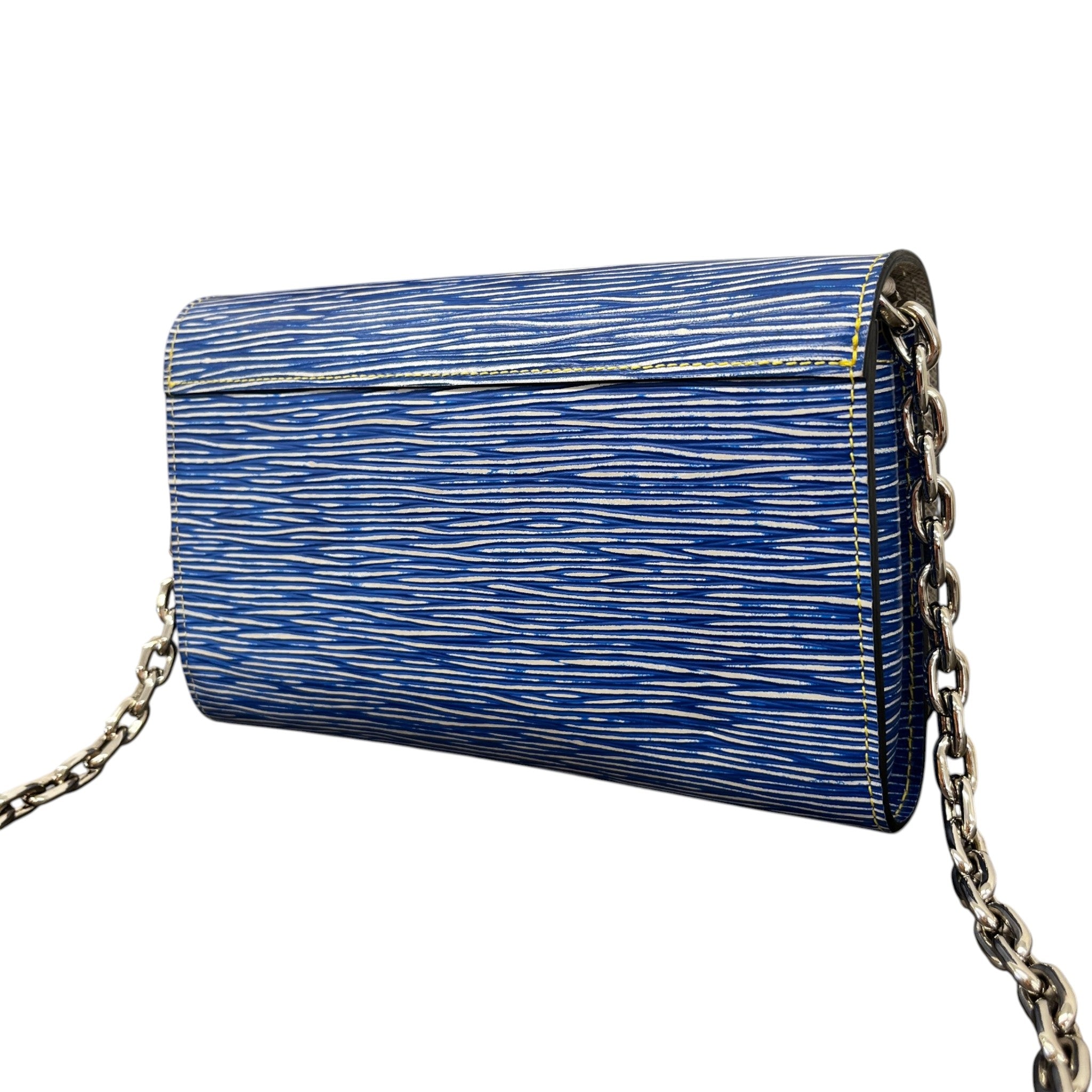 Women's Epi Twist Wallet On Chain Bag Blue