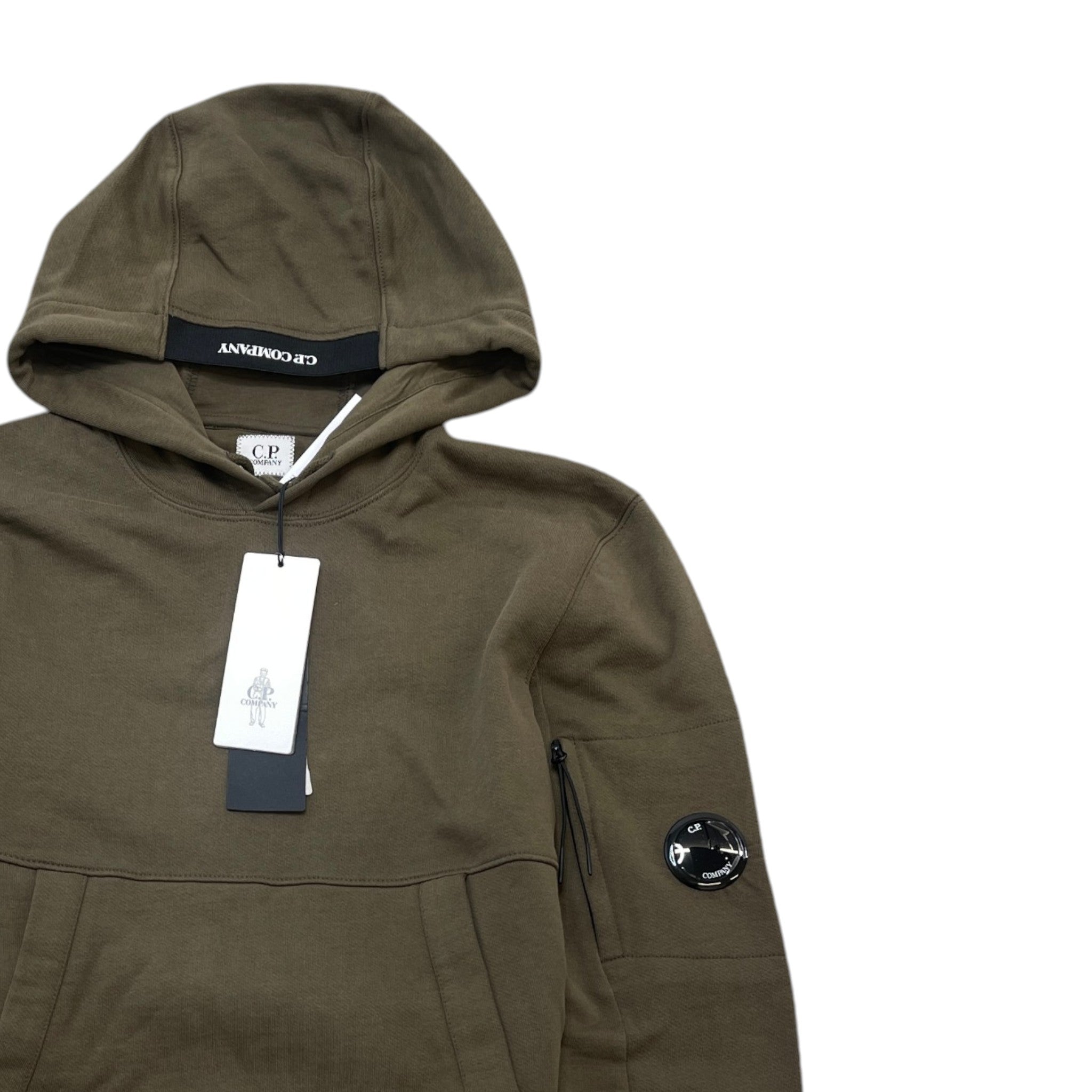 Men's Lens Logo Hoodie Khaki Size XS