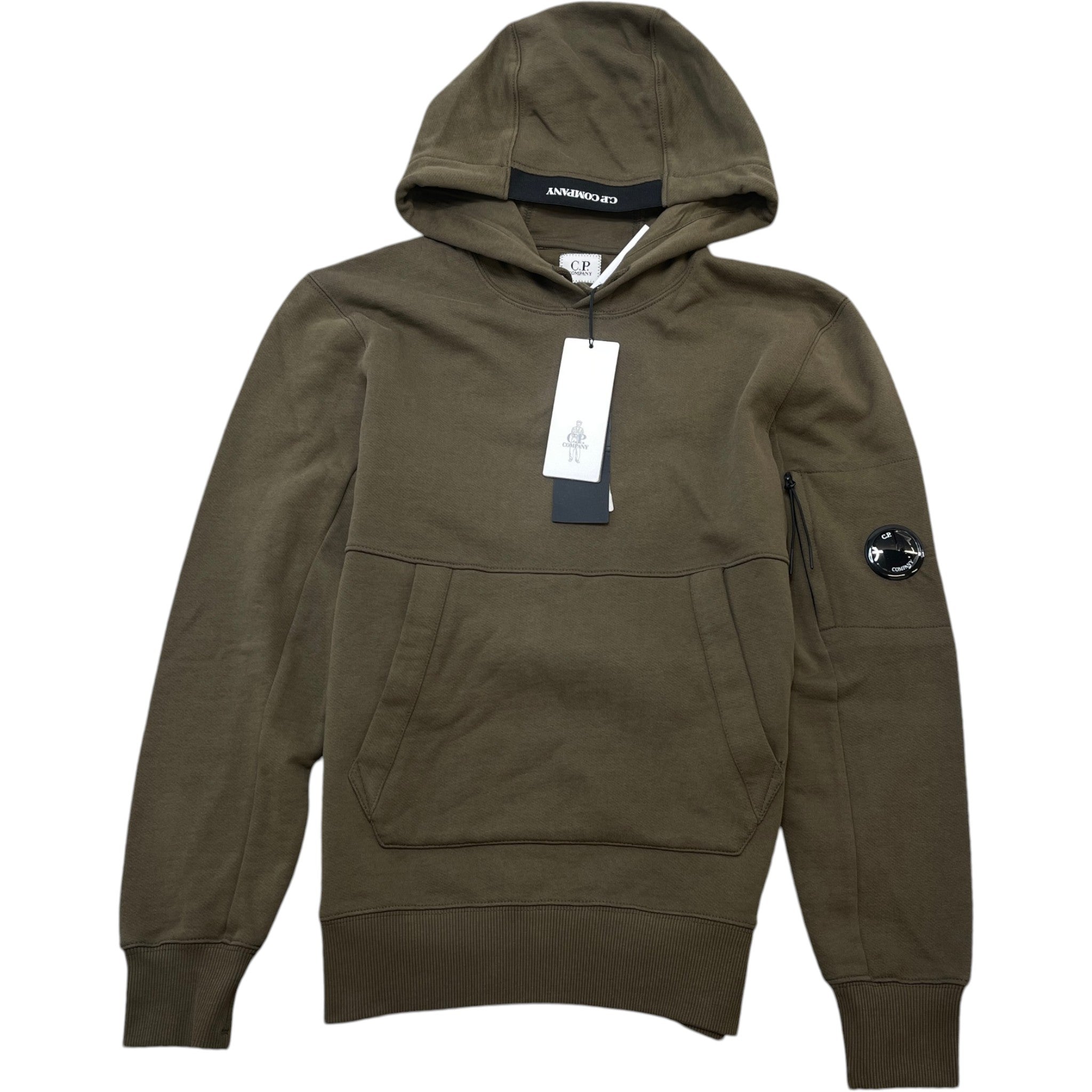 Men's Lens Logo Hoodie Khaki Size XS