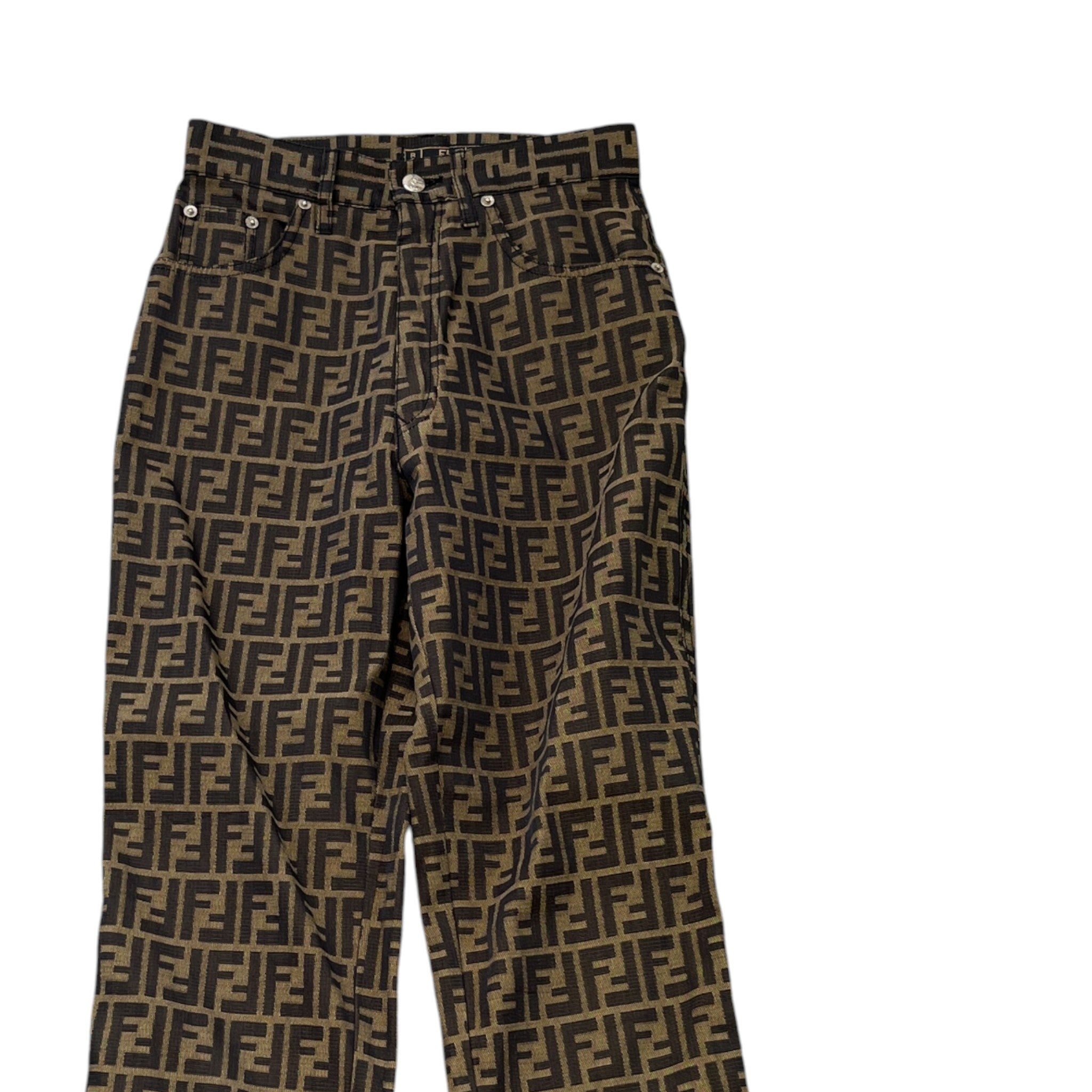 Women's Ff Zucca Jeans Brown Size Waist 28"