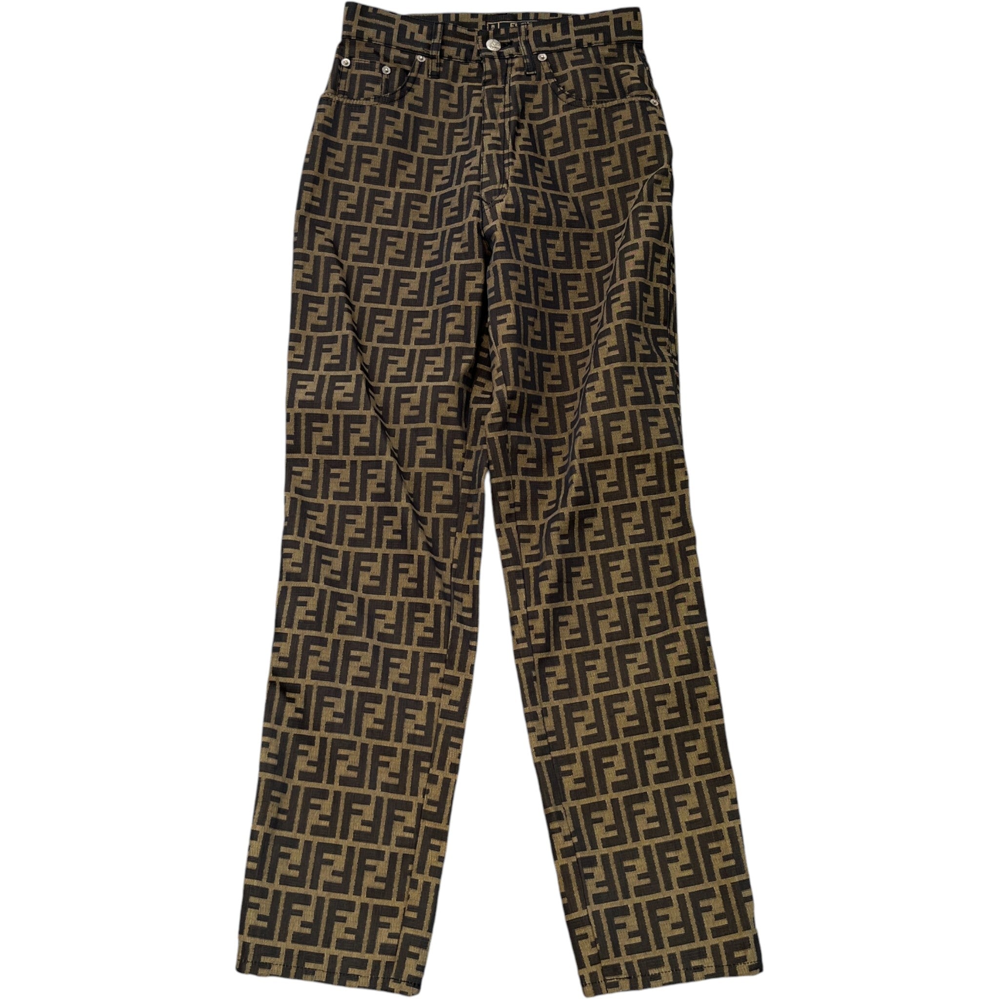 Women's Ff Zucca Jeans Brown Size Waist 28"