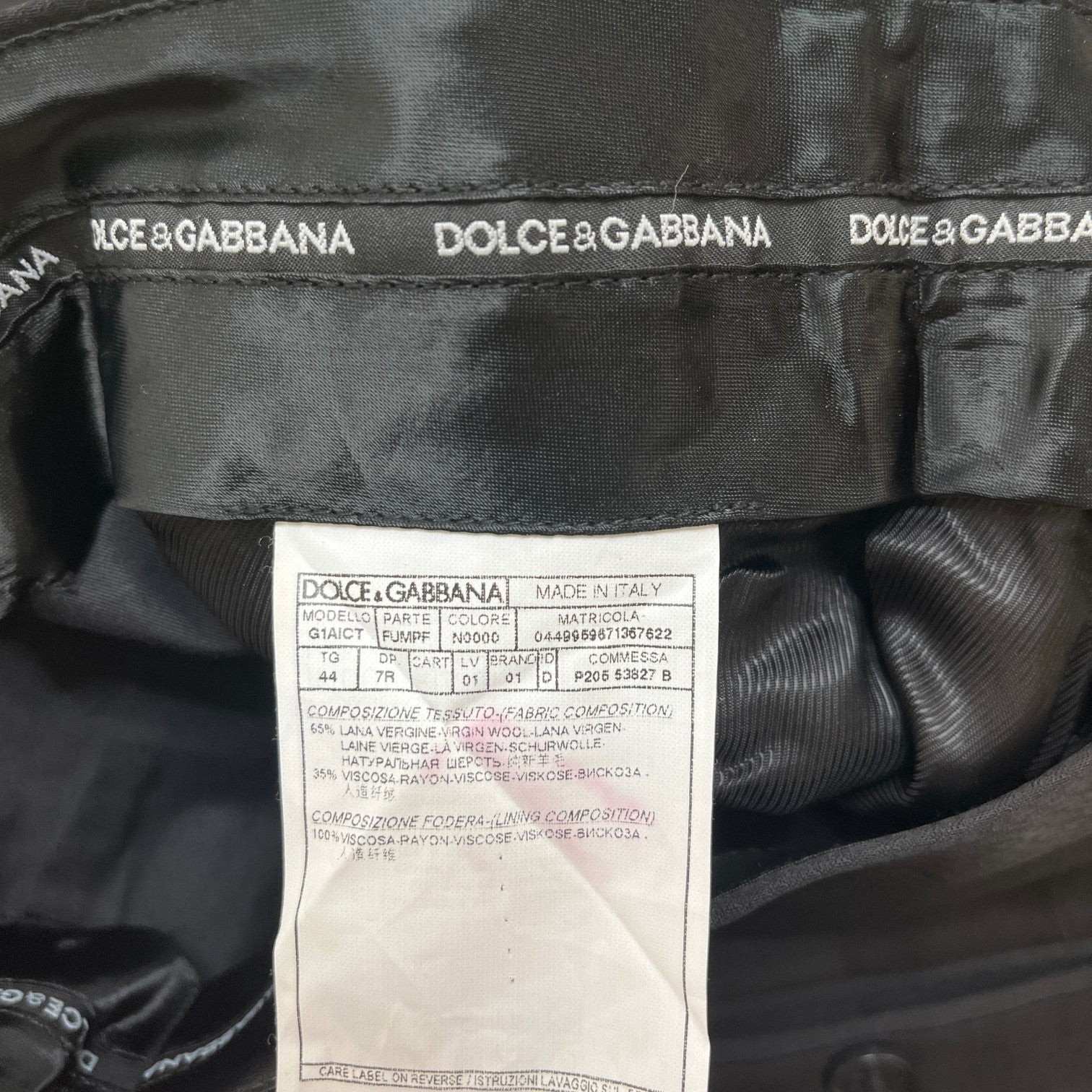 Men's Pattern Suit Black Size 44R