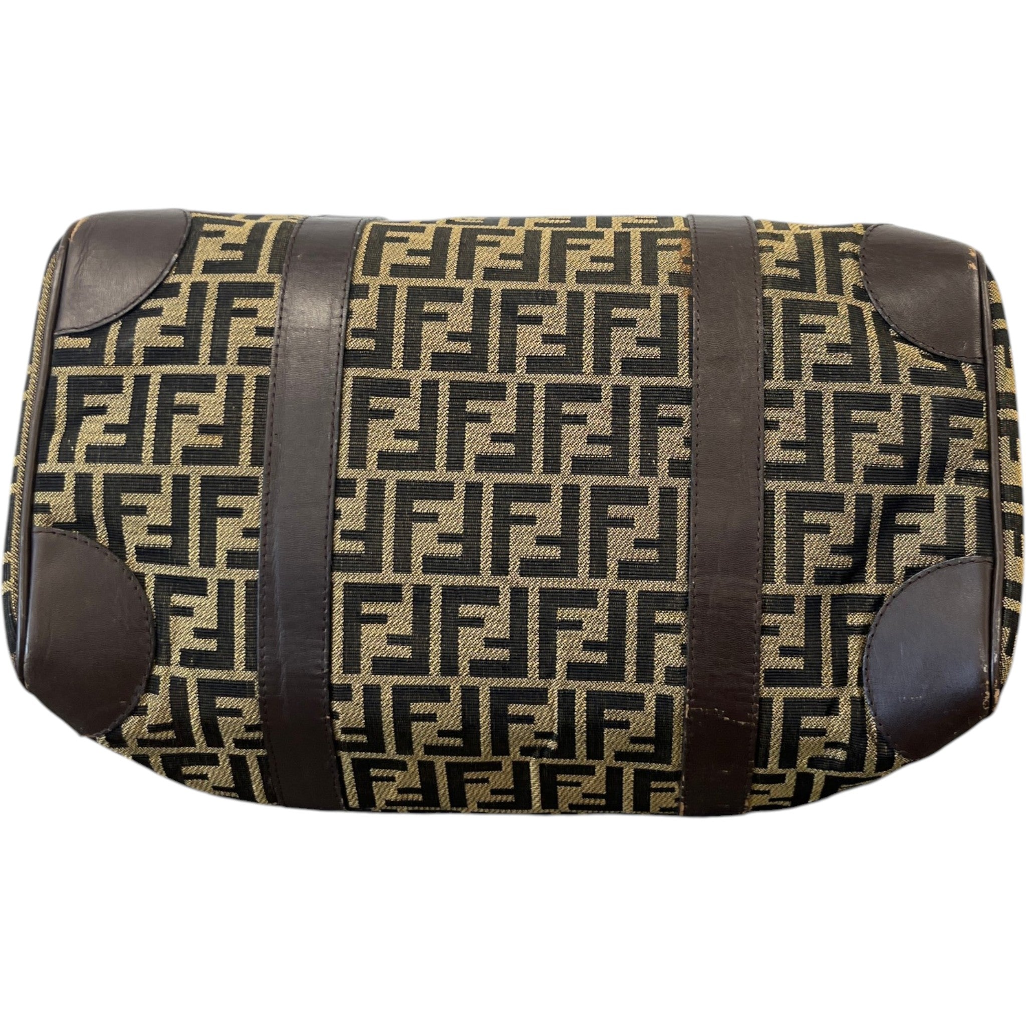 Women's Vintage Ff Zucca Boston Bag Brown