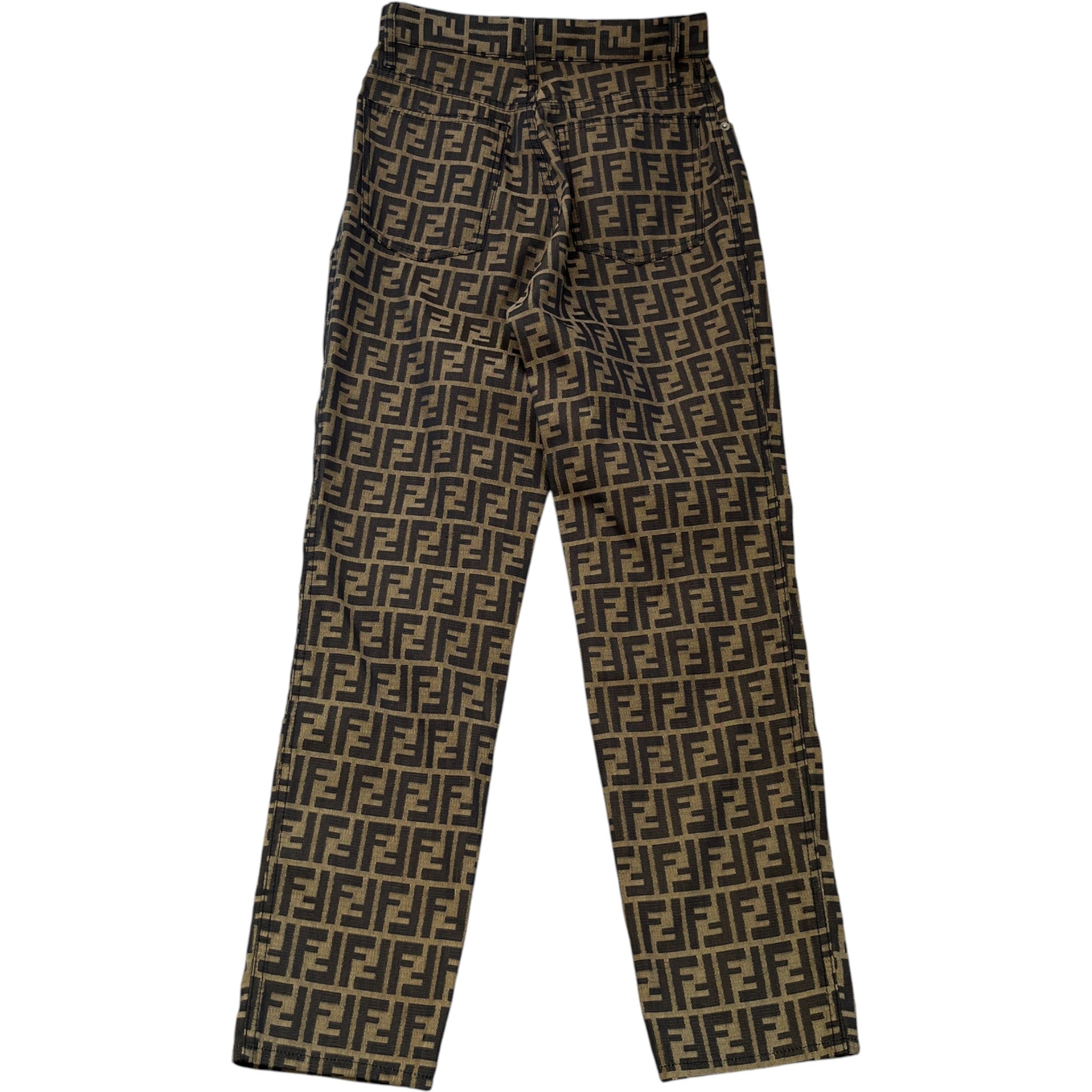 Women's Ff Zucca Jeans Brown Size Waist 28"