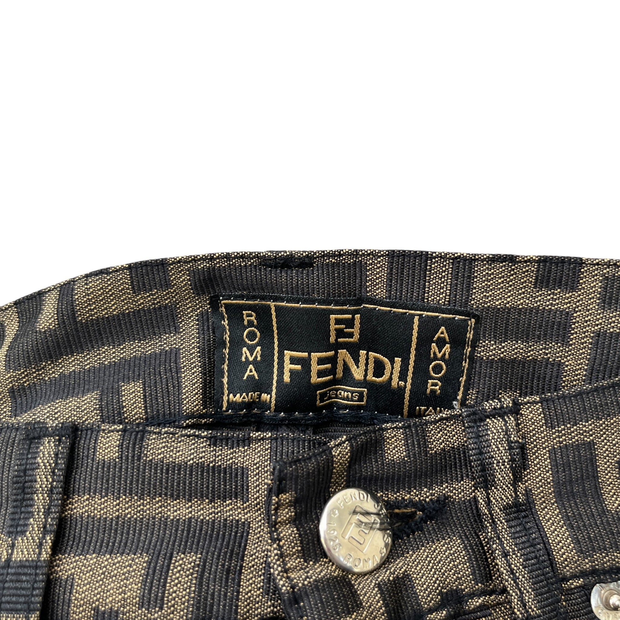 Women's Ff Zucca Jeans Brown Size Waist 28"