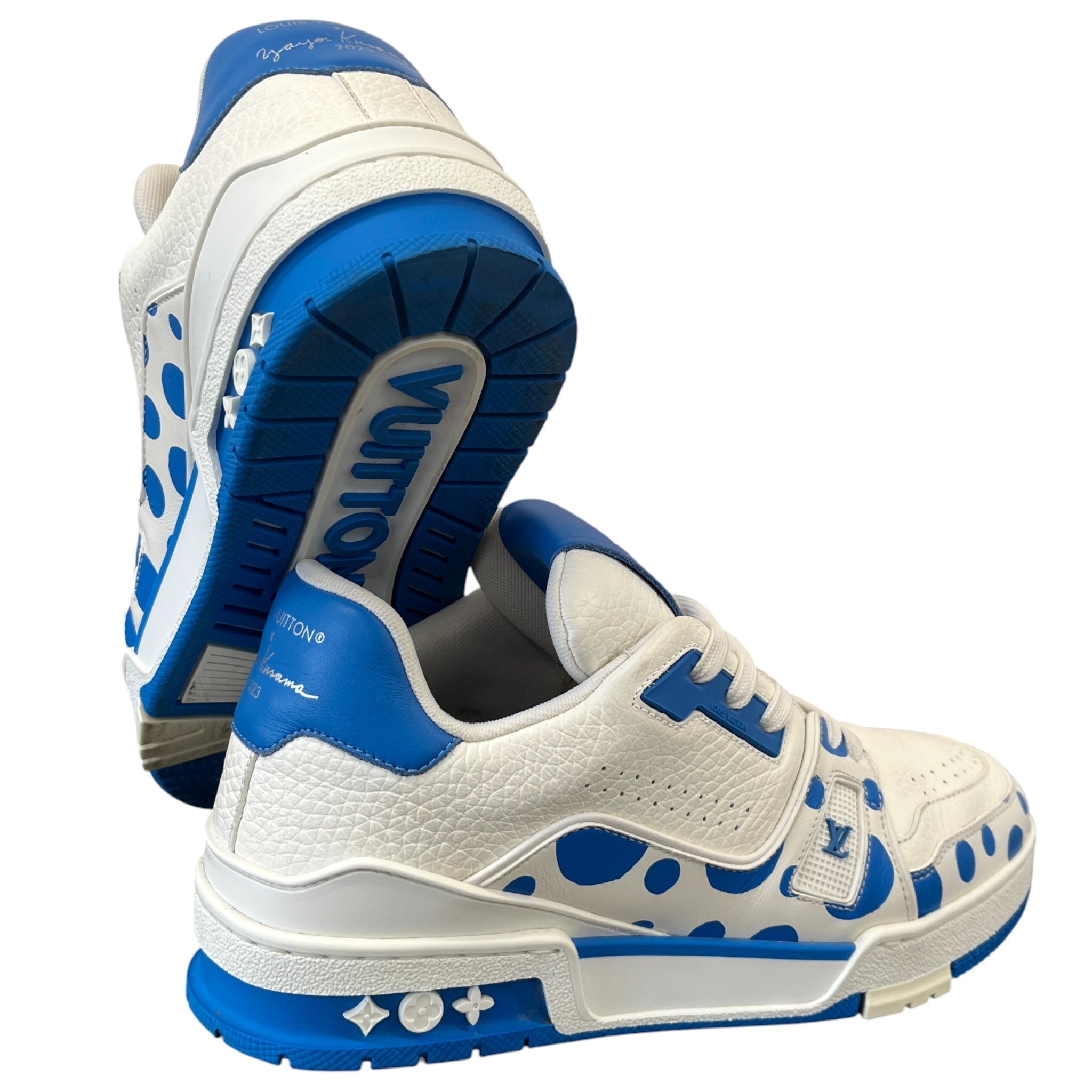 Men's Lv X Kusama Low Trainers Blue Size EU 39.5 / UK 5.5