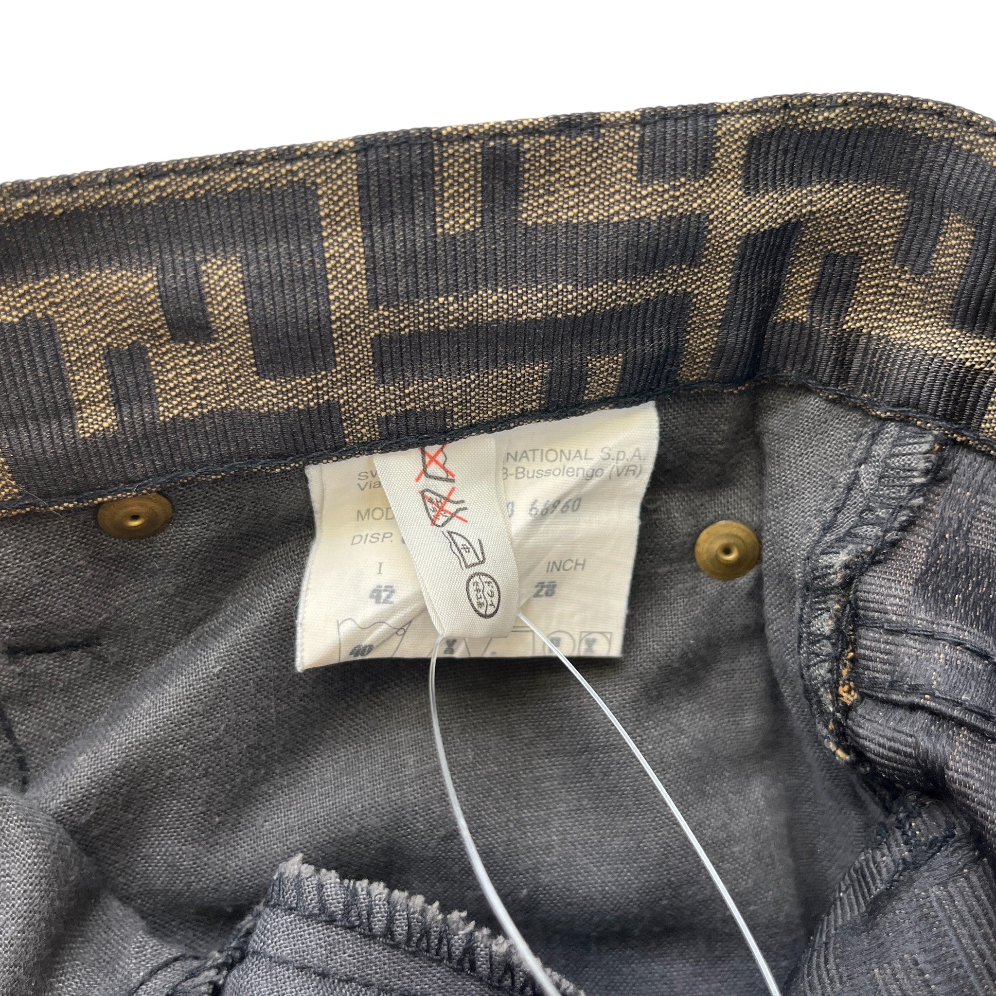 Women's Ff Zucca Jeans Brown Size Waist 28"