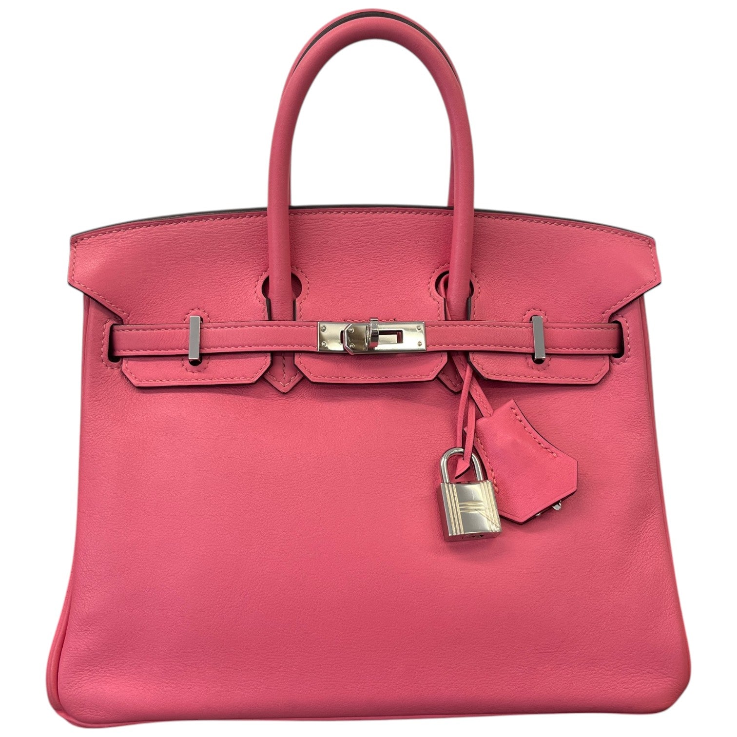 Women's Birkin 25 Rose Azalee Swift Palladium Hardware Bag Pink